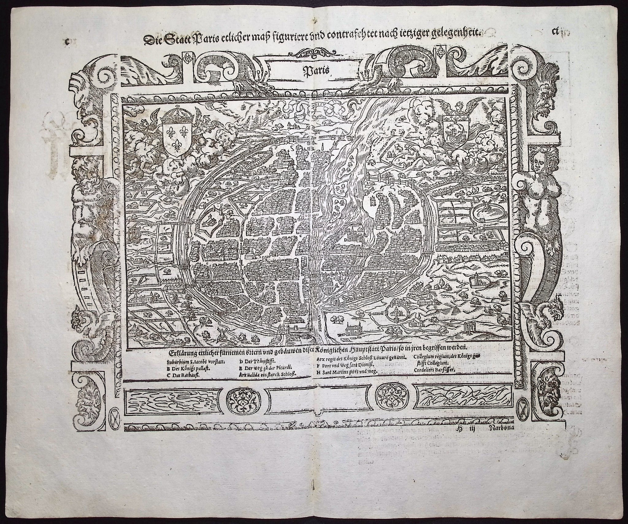 Plan of Paris, France