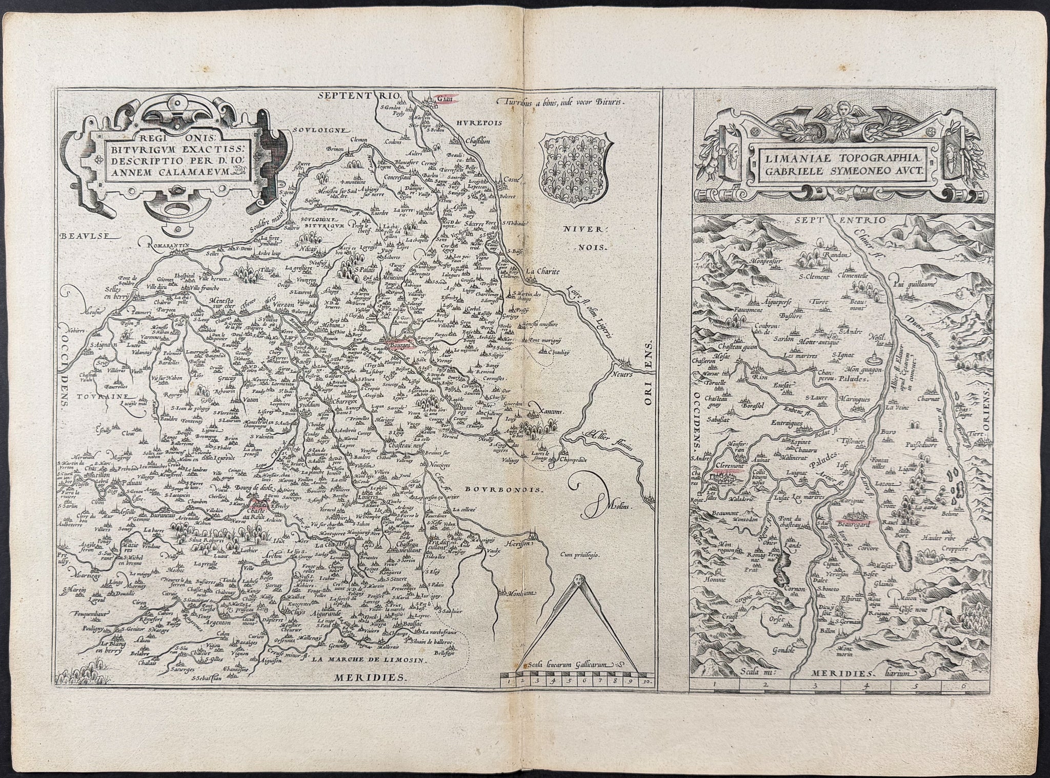 Regional Map of France: Bourges and the Loire Valley, Auvergne