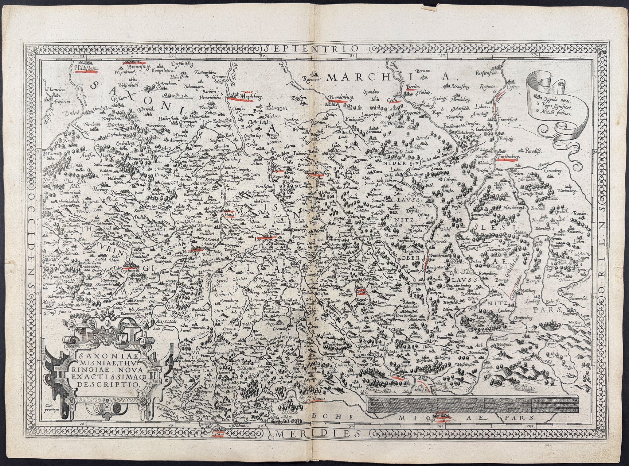 Regional Map of Germany: Saxony, Meissen, Thuringia