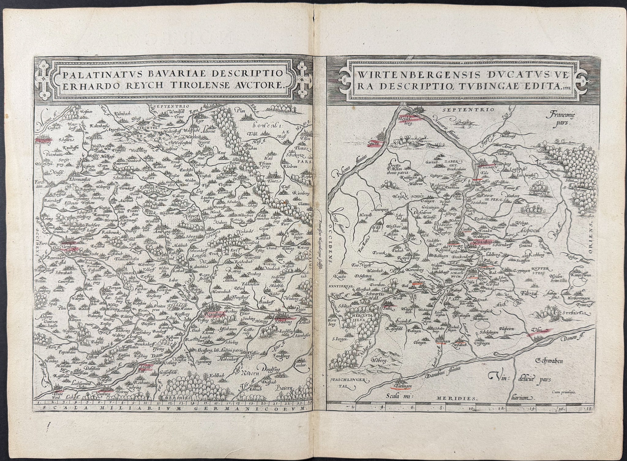 Map of Palatinate of Bavaria and Württemberg