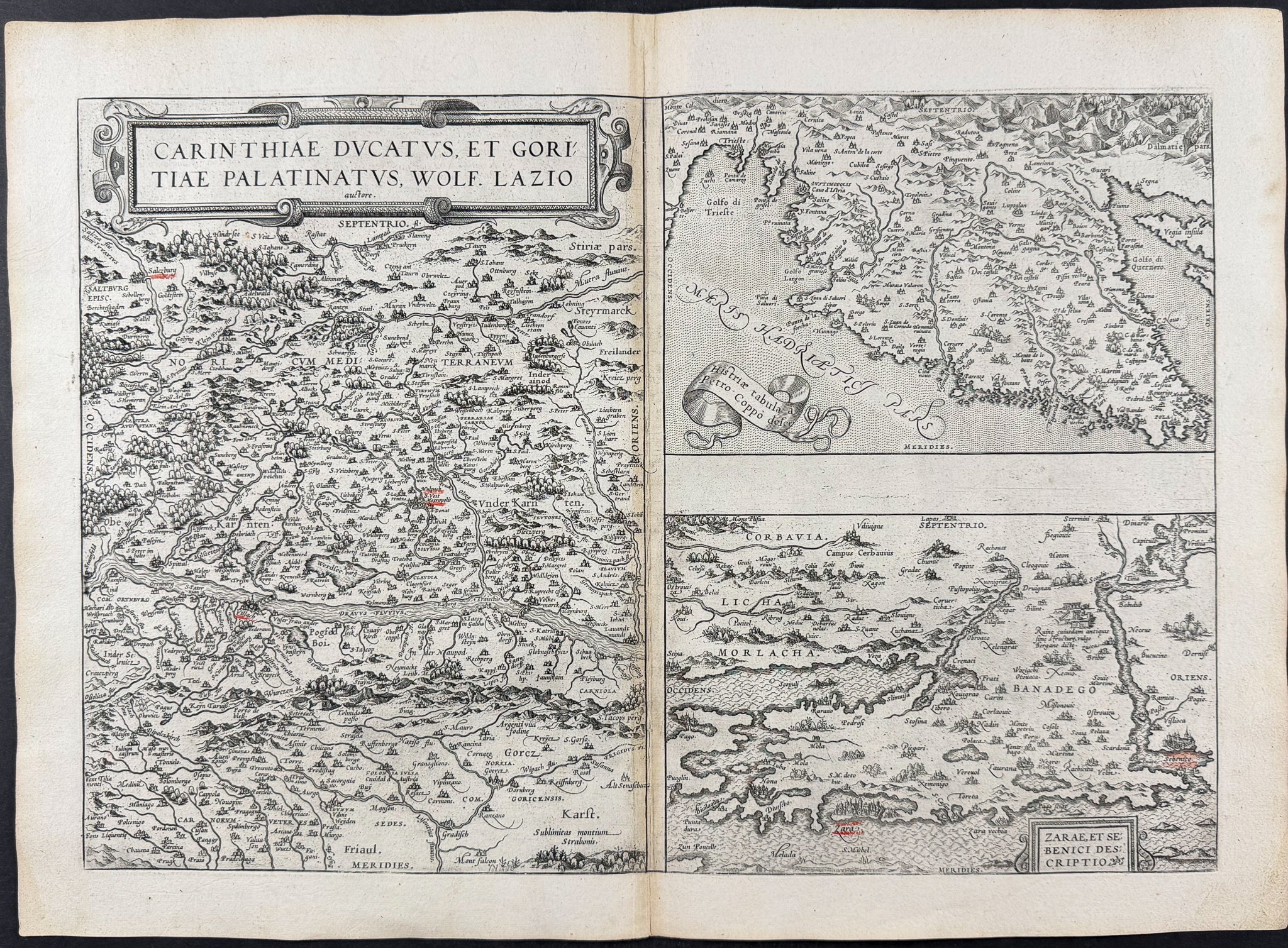 Maps of Duchy of Carinthia (Austria), Istria, Zadar / Sibenik (Dalmation Coast)