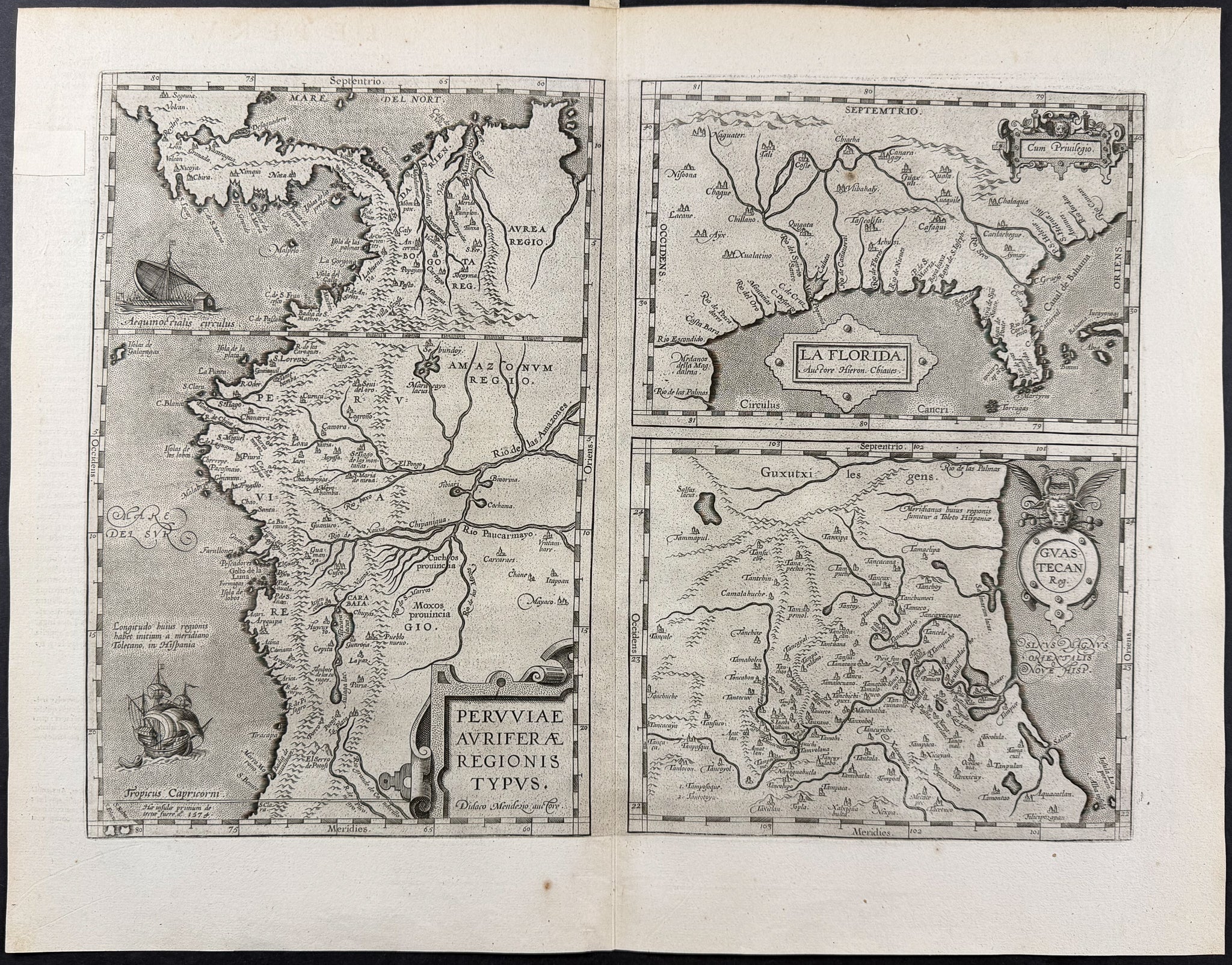 Map of Peru, Florida, & Mexico