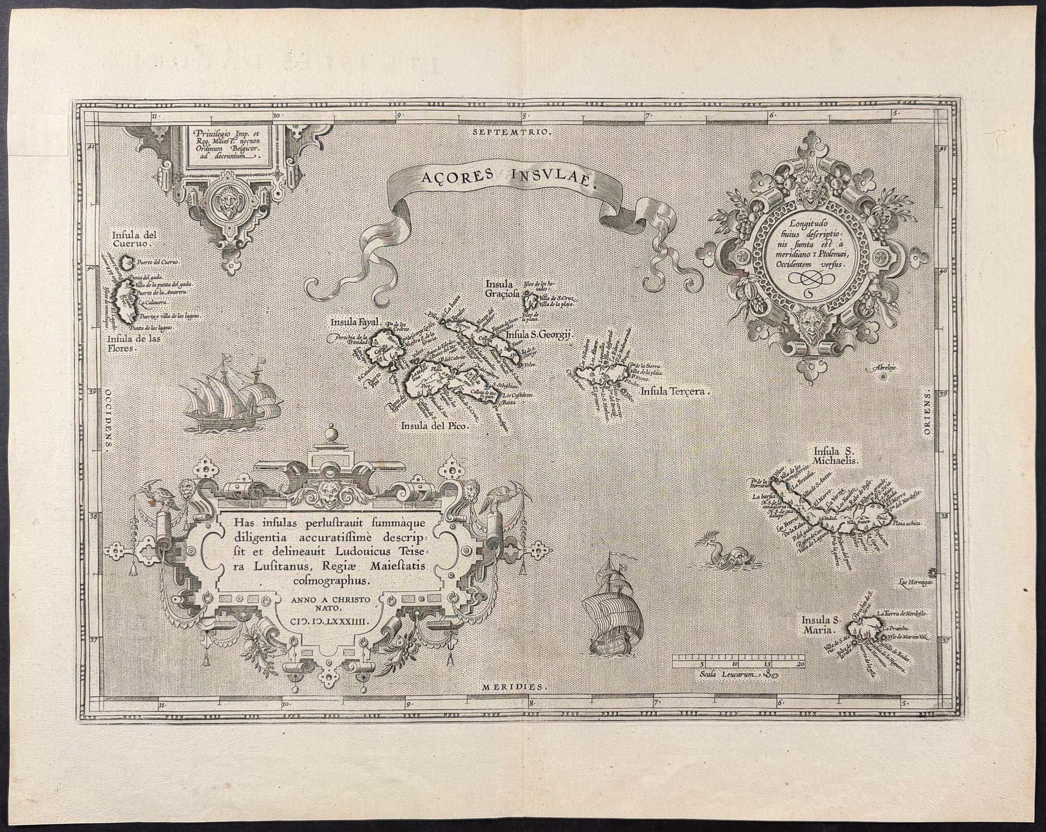 Map of the Azores Islands
