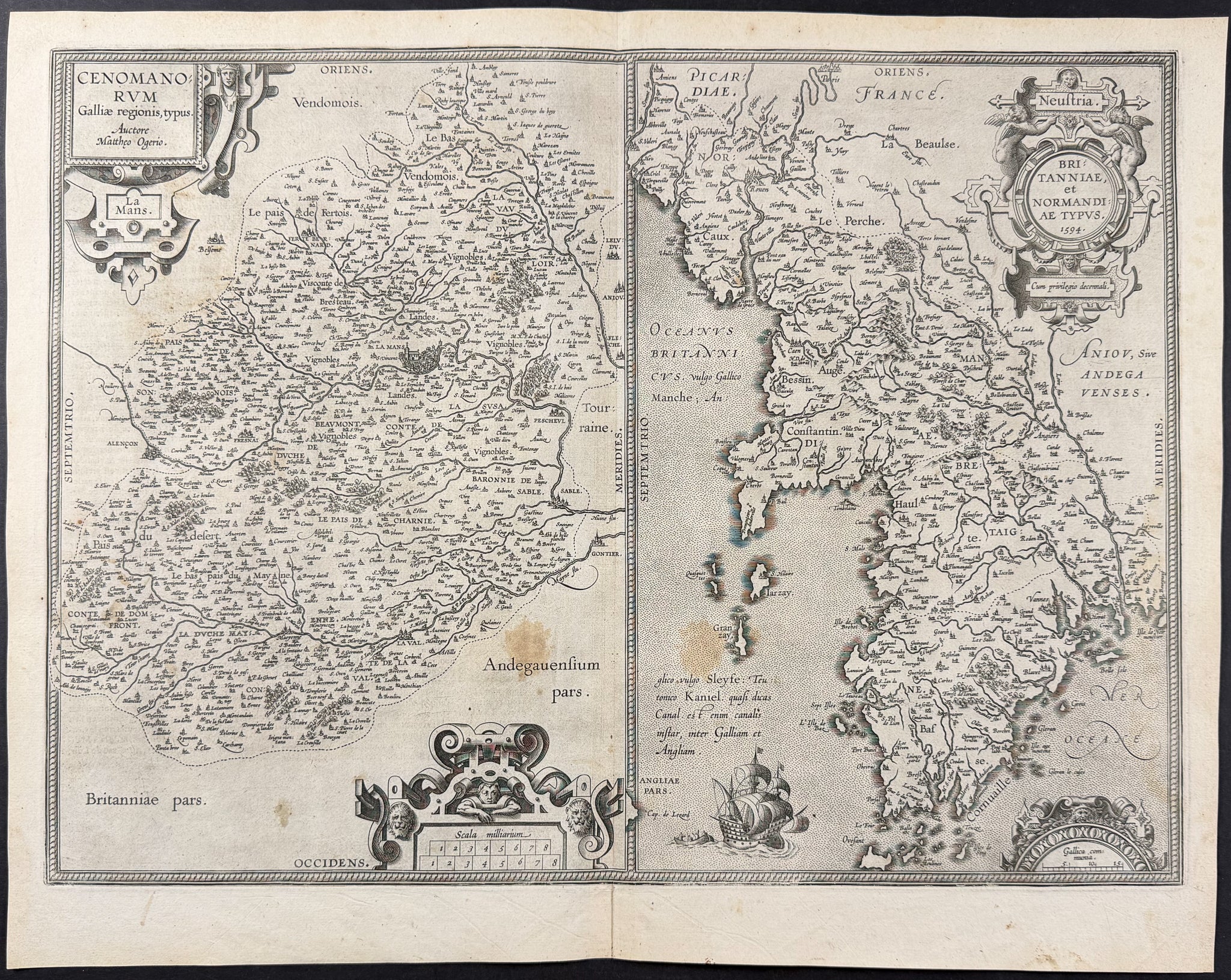 Map of Normandy & Brittany, France
