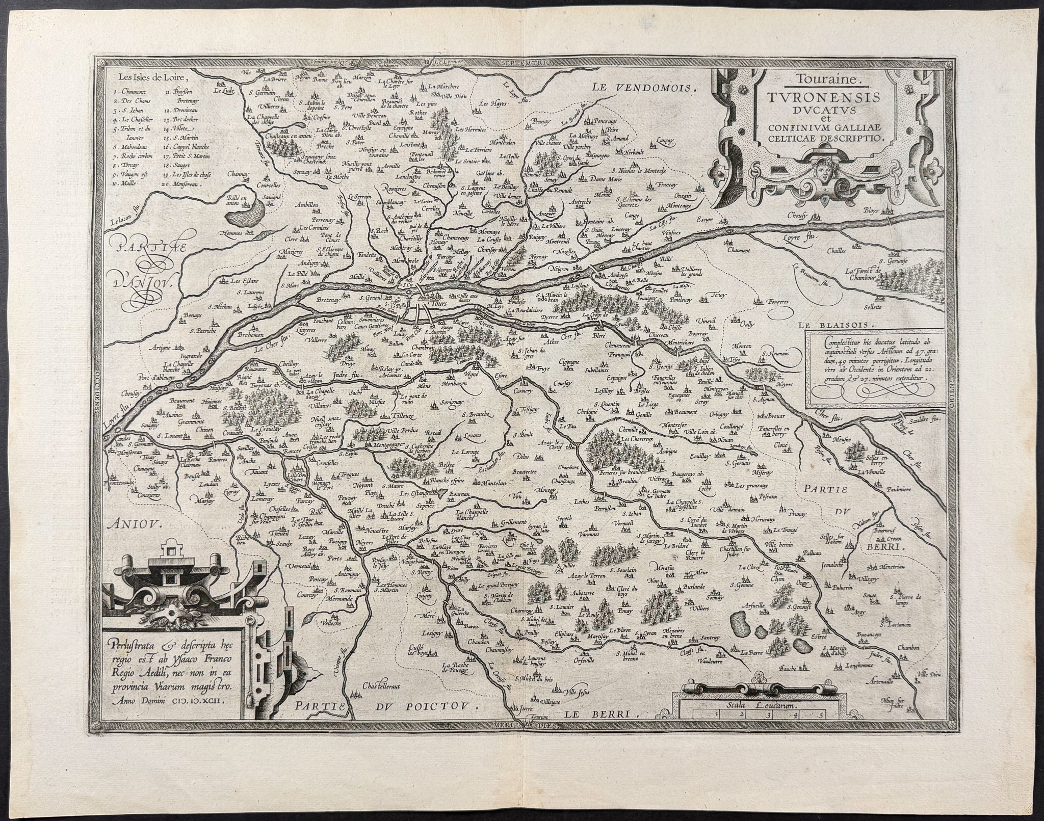 Map of Touraine, France