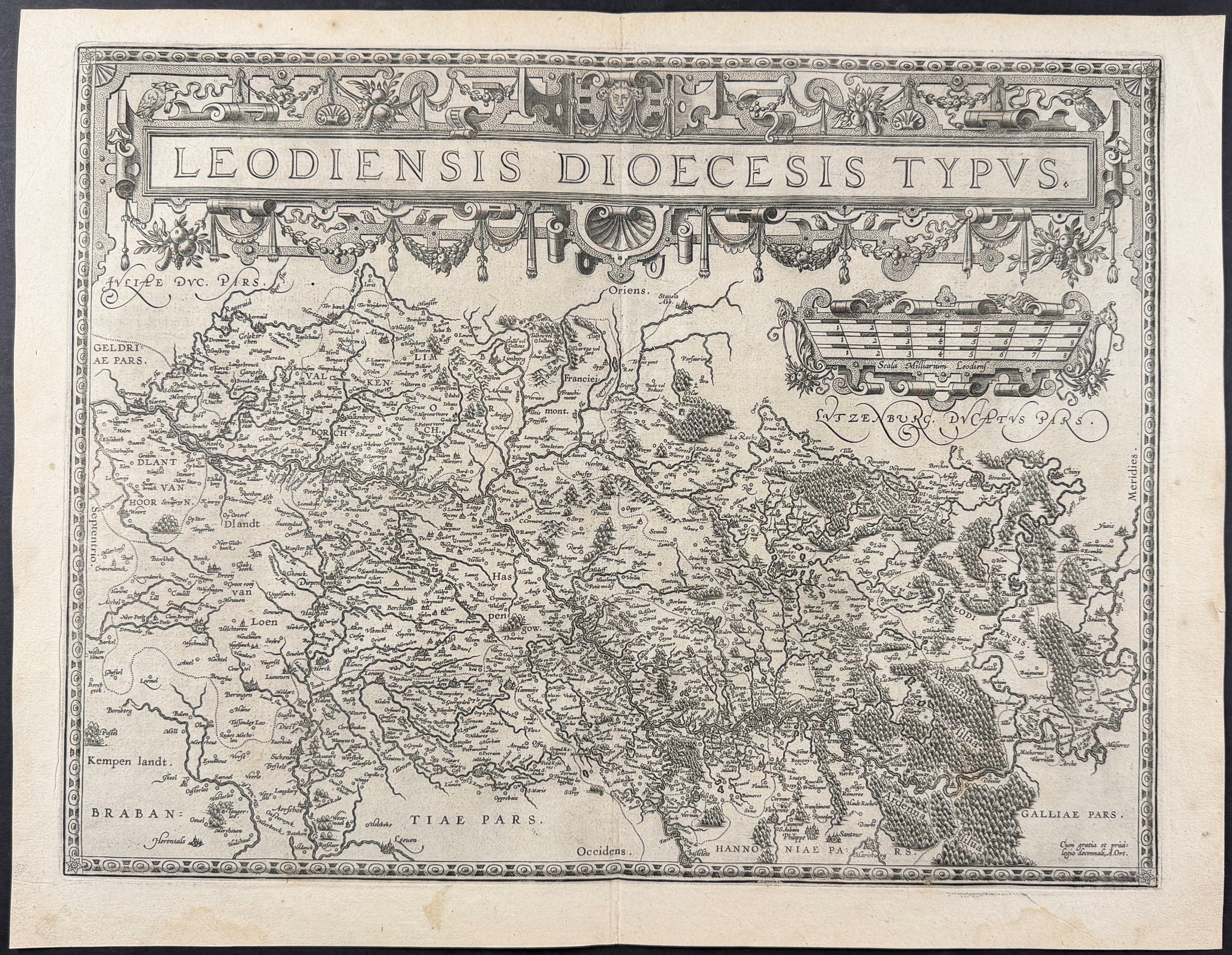 Map of the Diocese of Liege, Belgium