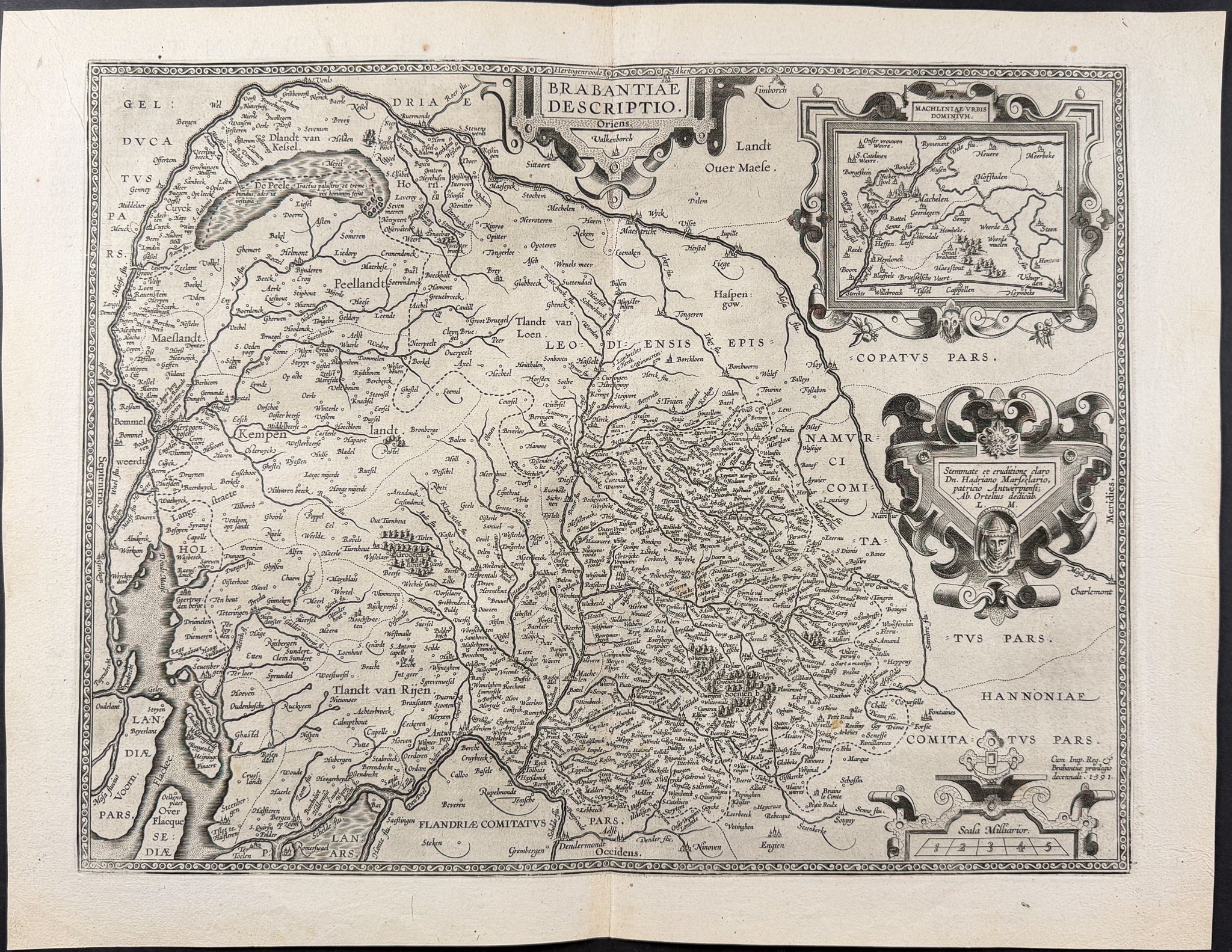 Map of Brabant, Netherlands