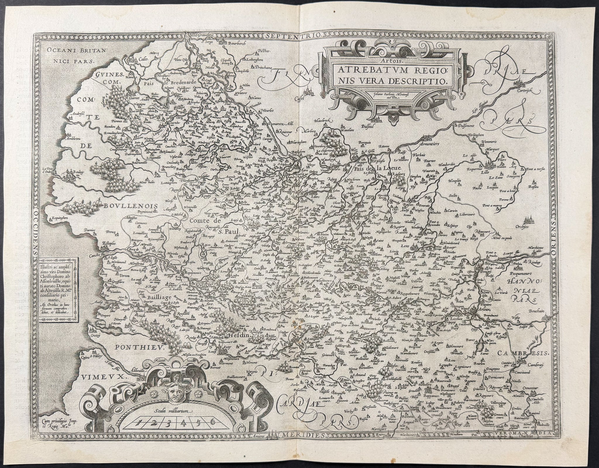 Map of Artois, Belgium