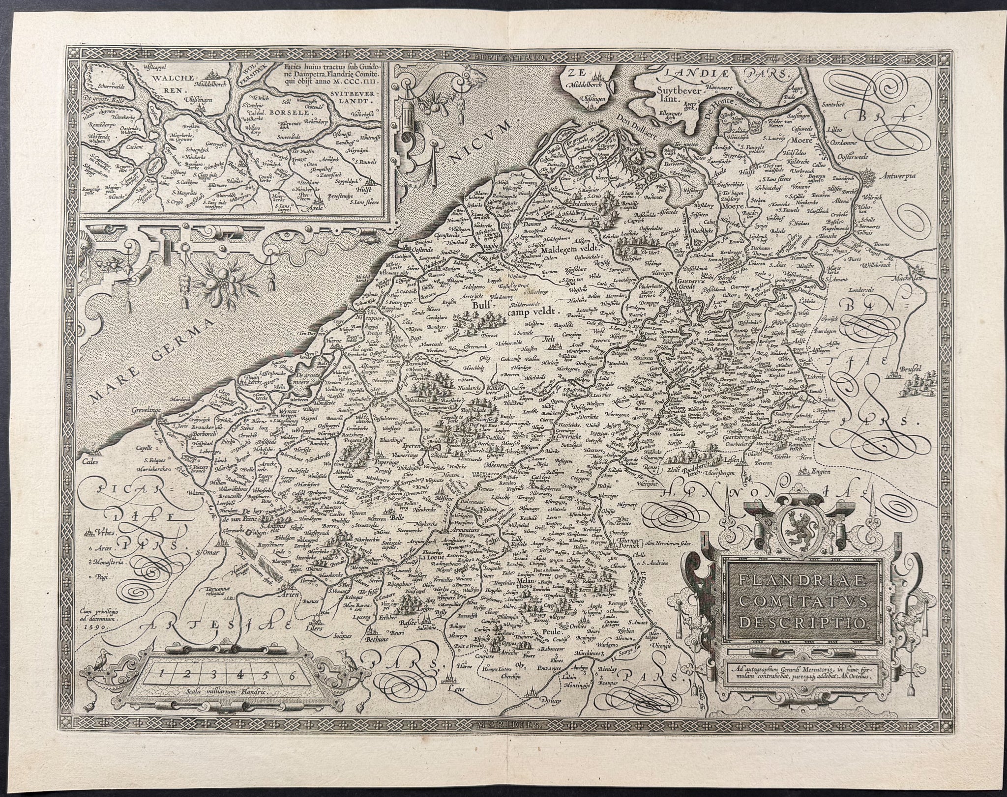 Map of Flanders, Belgium