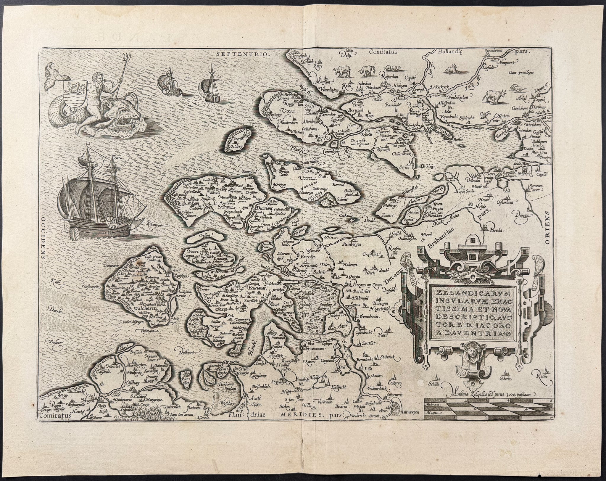 Map of Zeeland, Netherlands