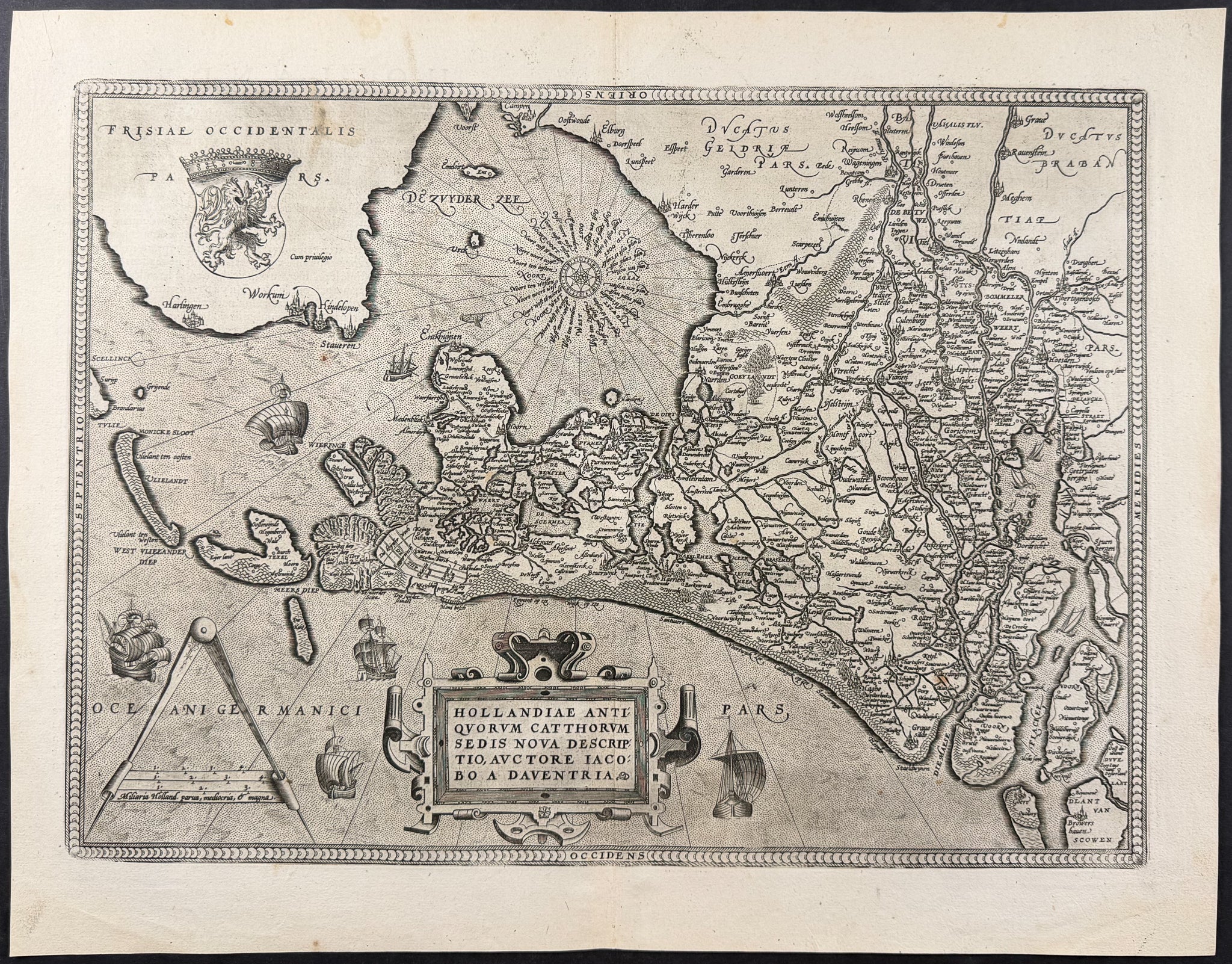 Map of Holland, Netherlands