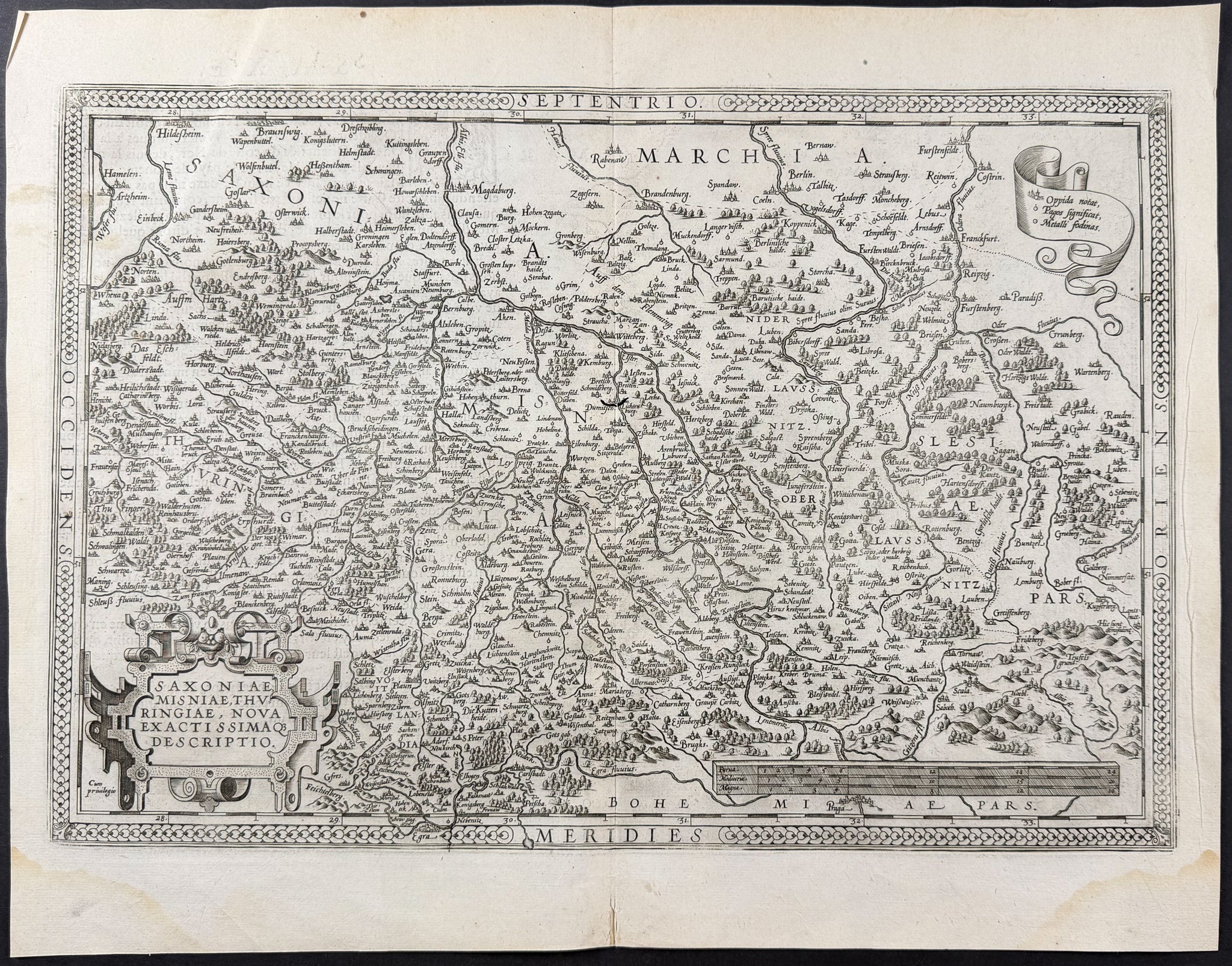 Map of Upper Saxony, Germany
