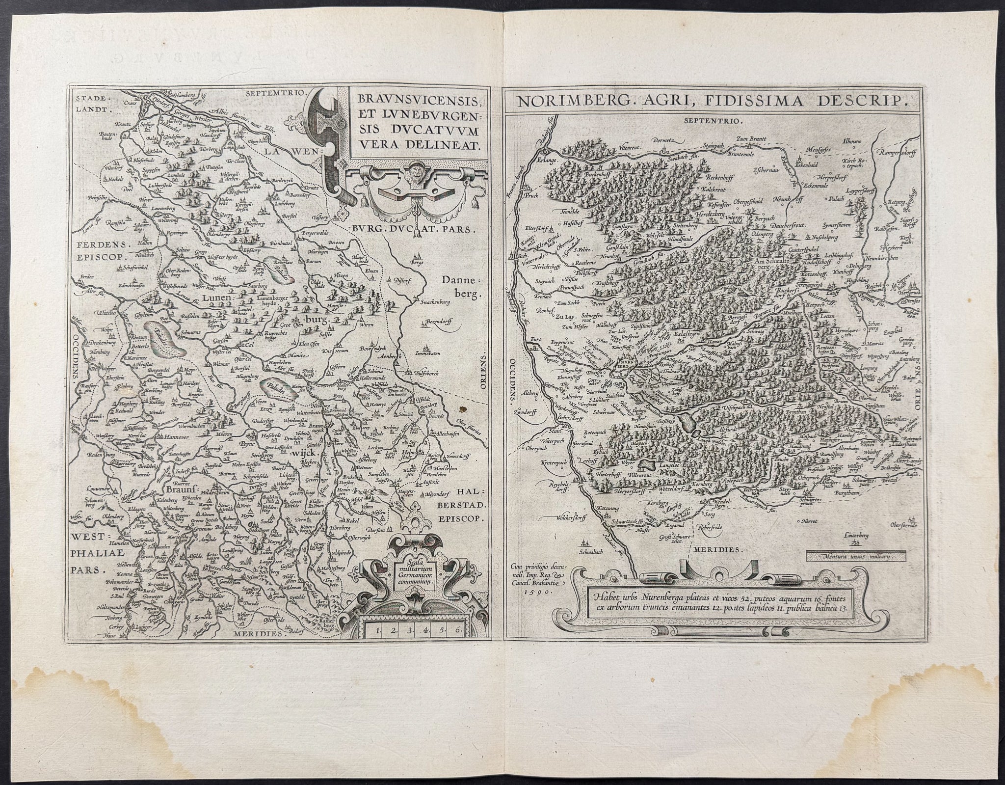 Maps of Southern Germany, including Nuremburg