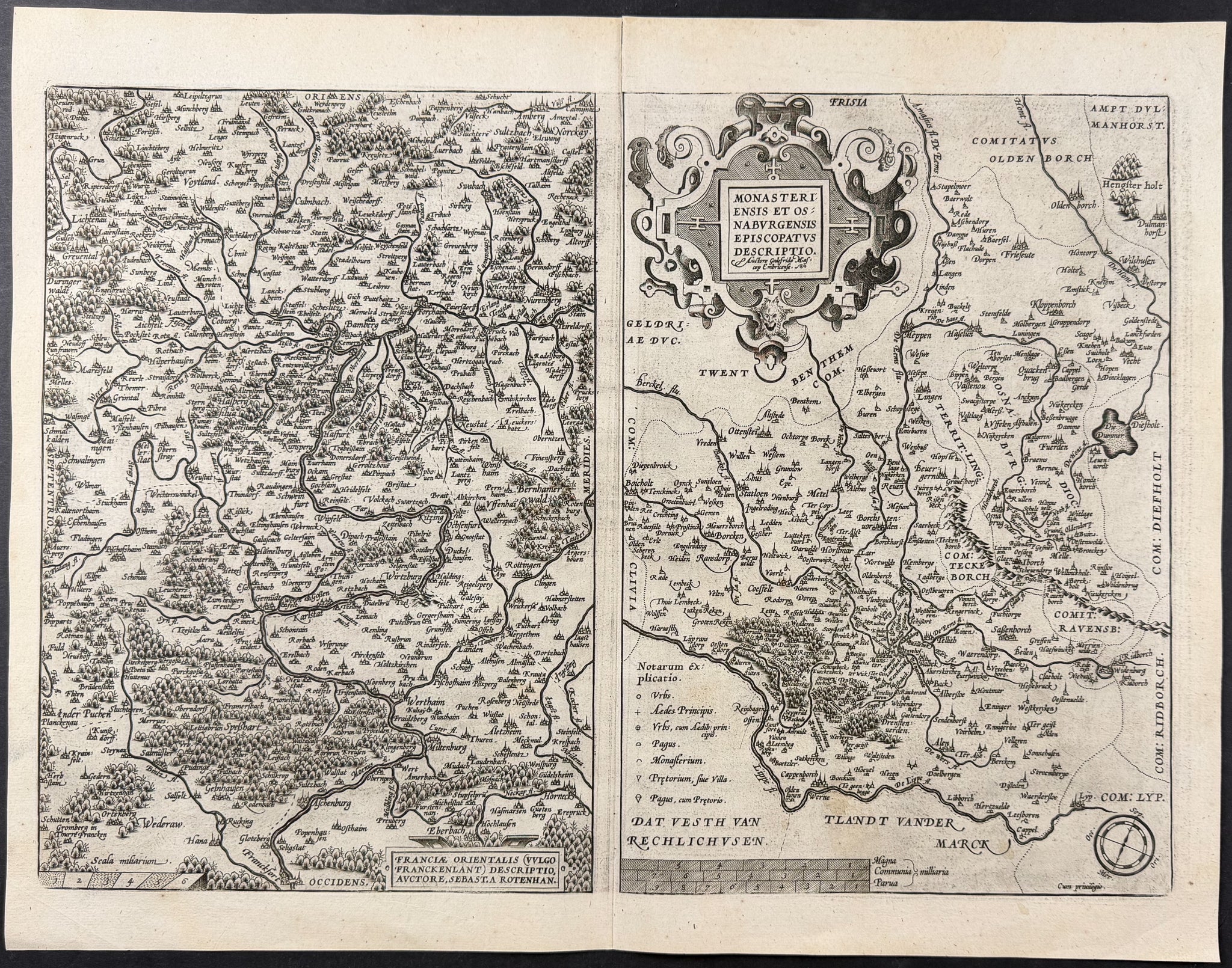 Maps of Franconia & of the Bishopric of Munster