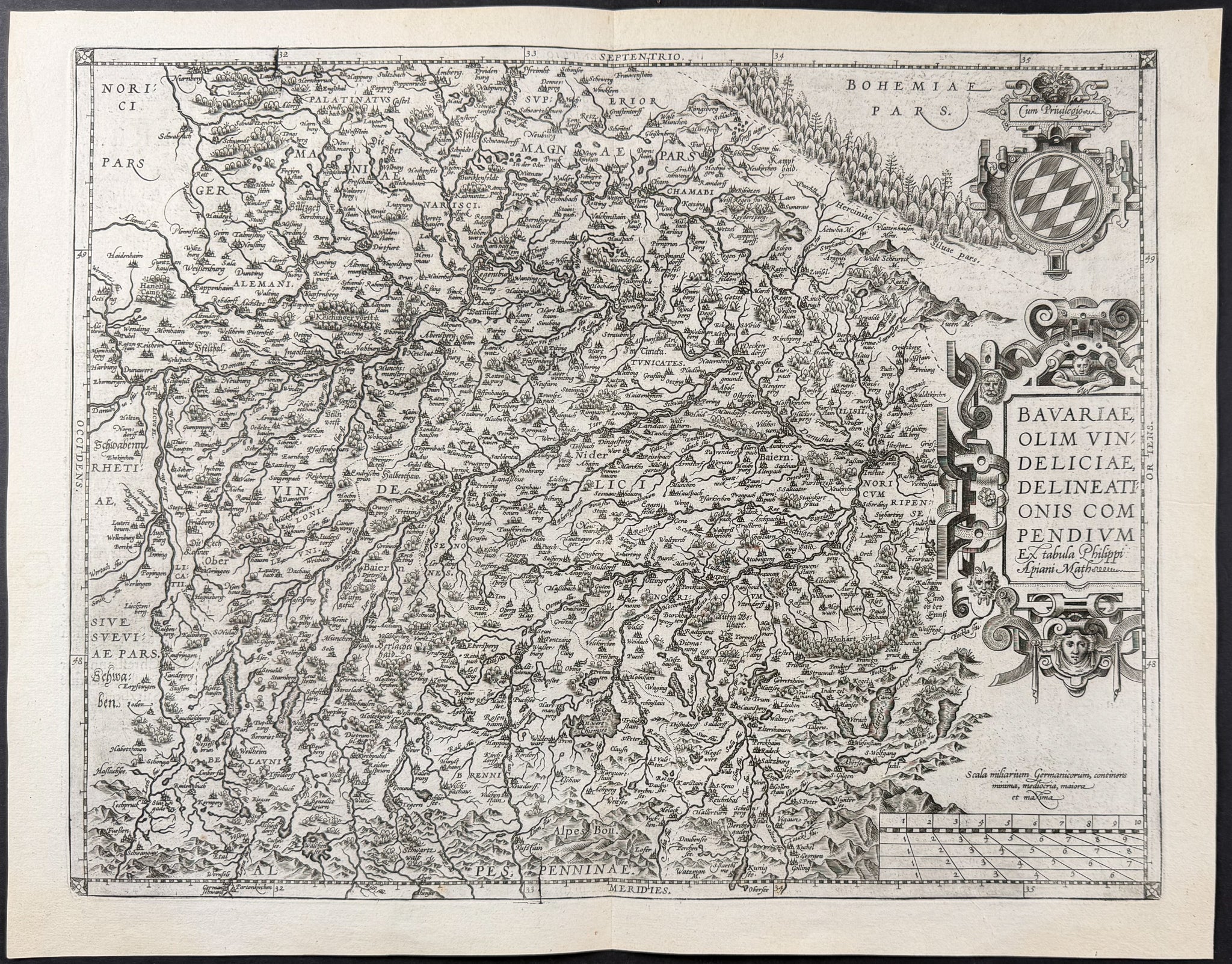 Map of Bavaria, Germany