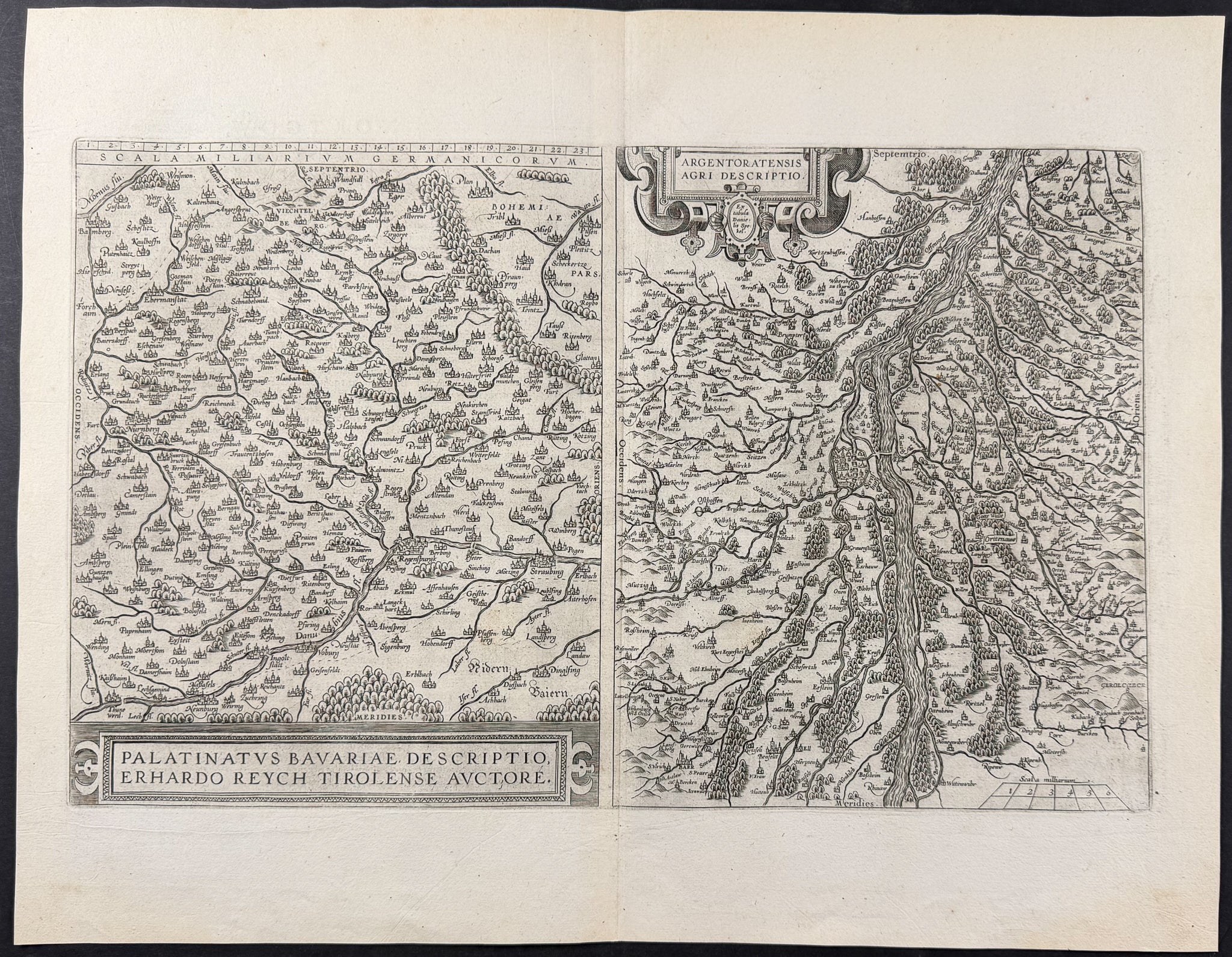 Map of Bavaria, Germany & Strasburg, France