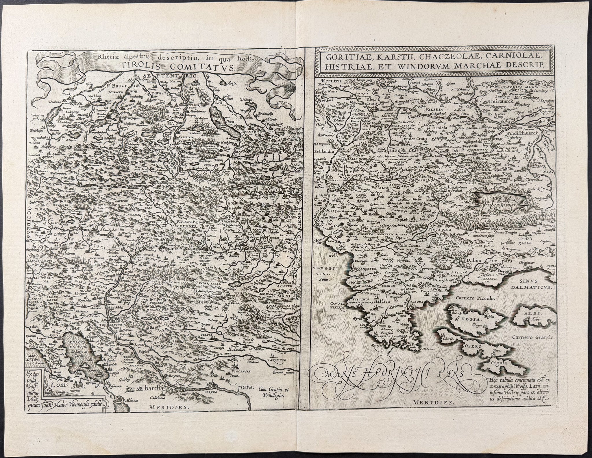 Map of South Tyrol, Italy, & Istria