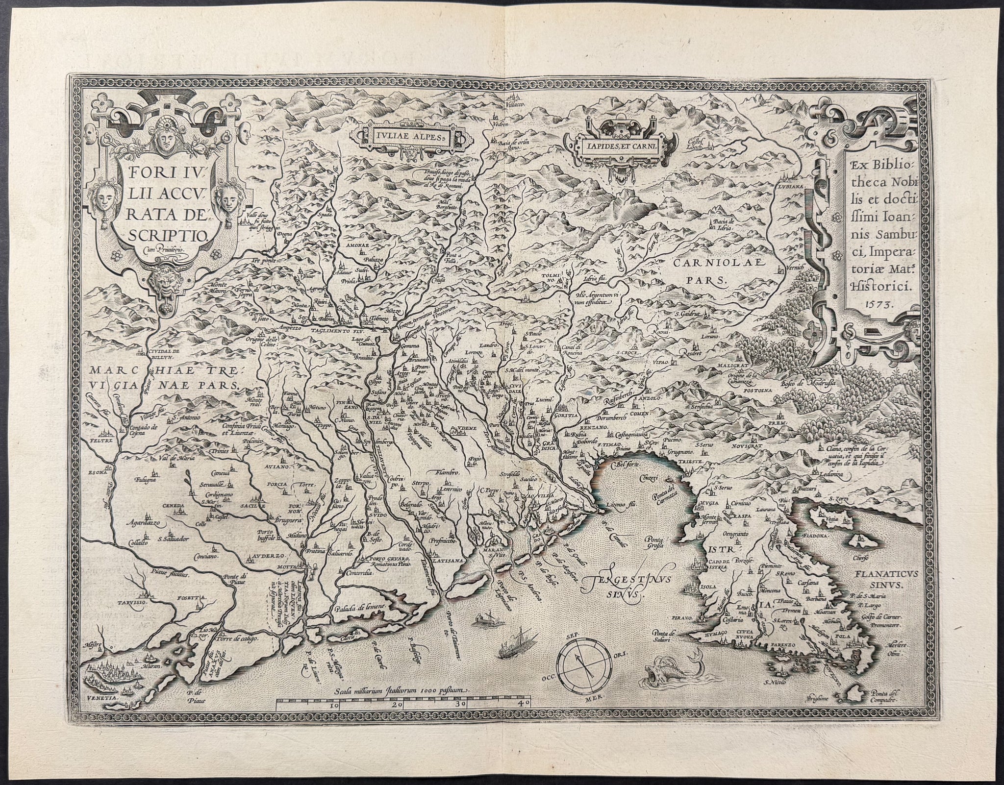 Map of Friuli, Italy, including Venice