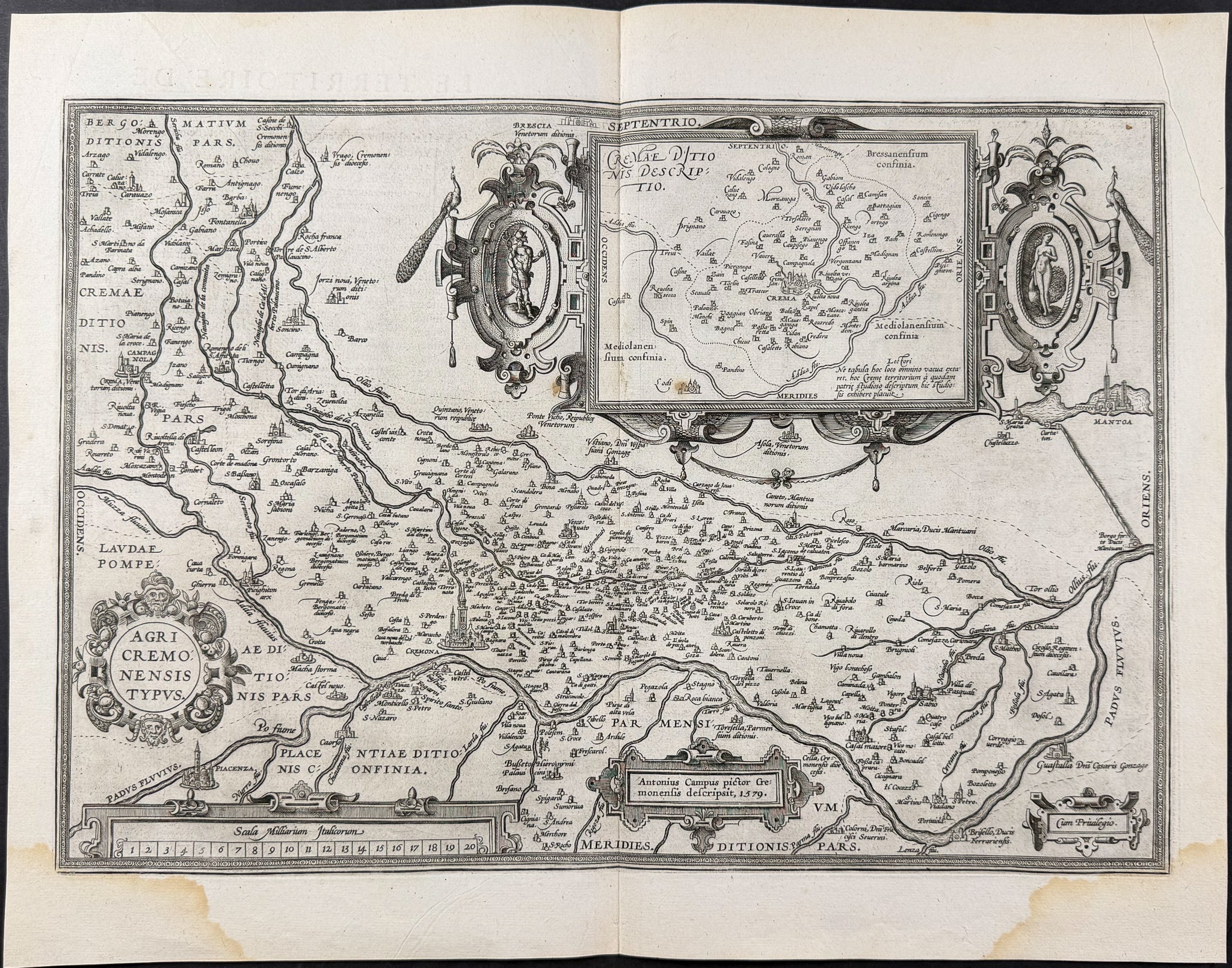 Map of Cremona, Italy