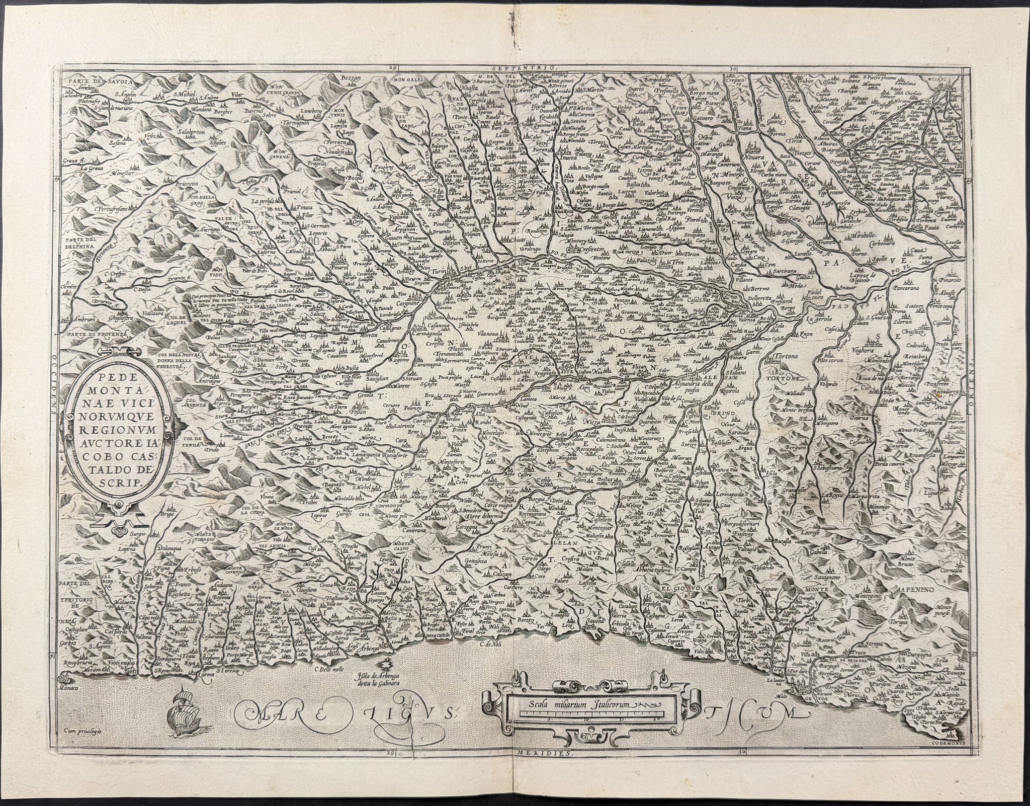 Map of Piedmont, Italy