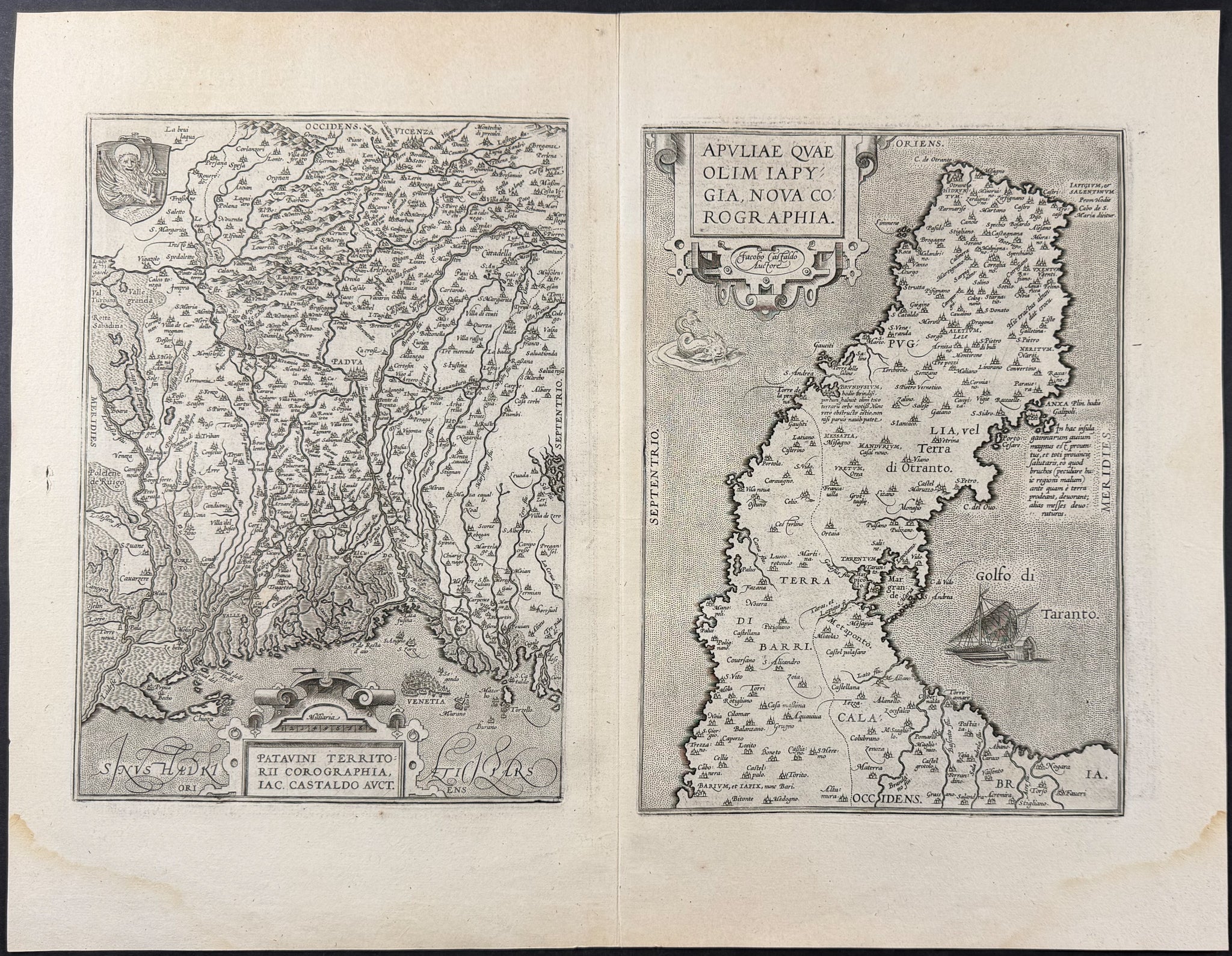 Maps of Padua & Apulia, Italy