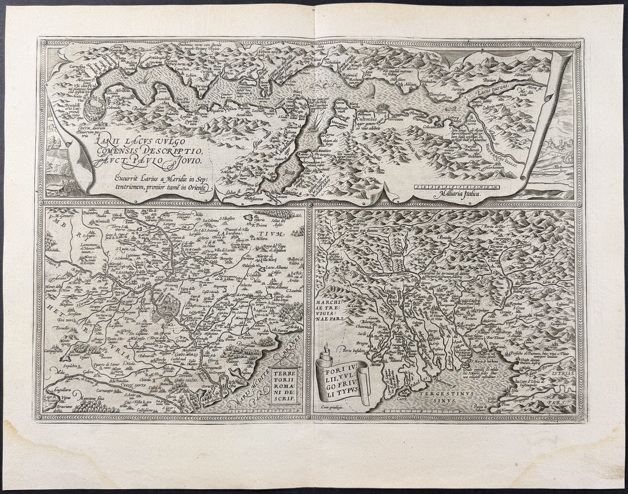 Maps of Rome and Environs,  & Lake Como, Italy