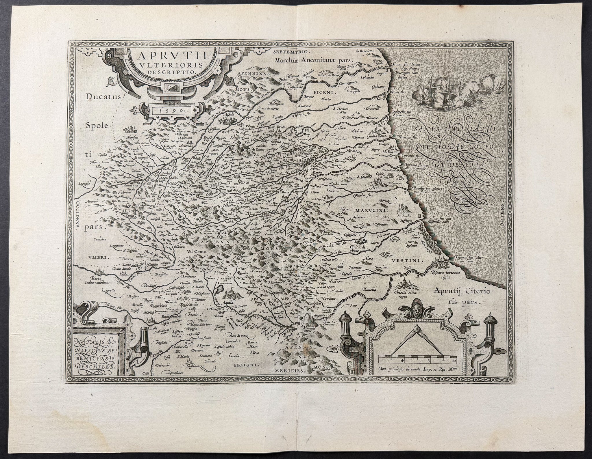 Map of Abruzzo, italy