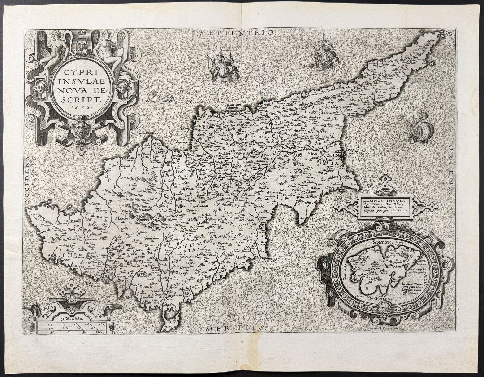Maps of Cyprus & Lemnos, Greece