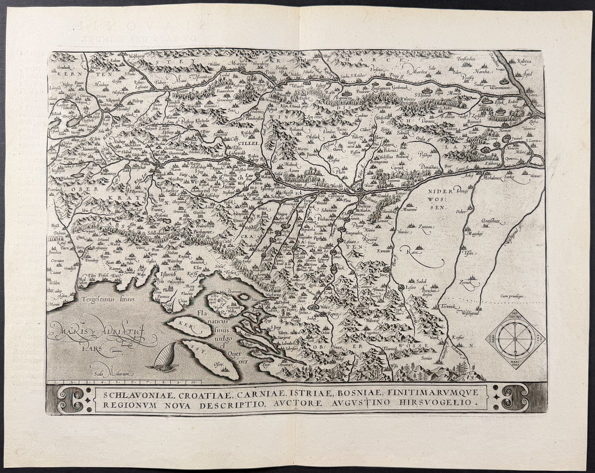 Map of Sclavonia, Southern Europe