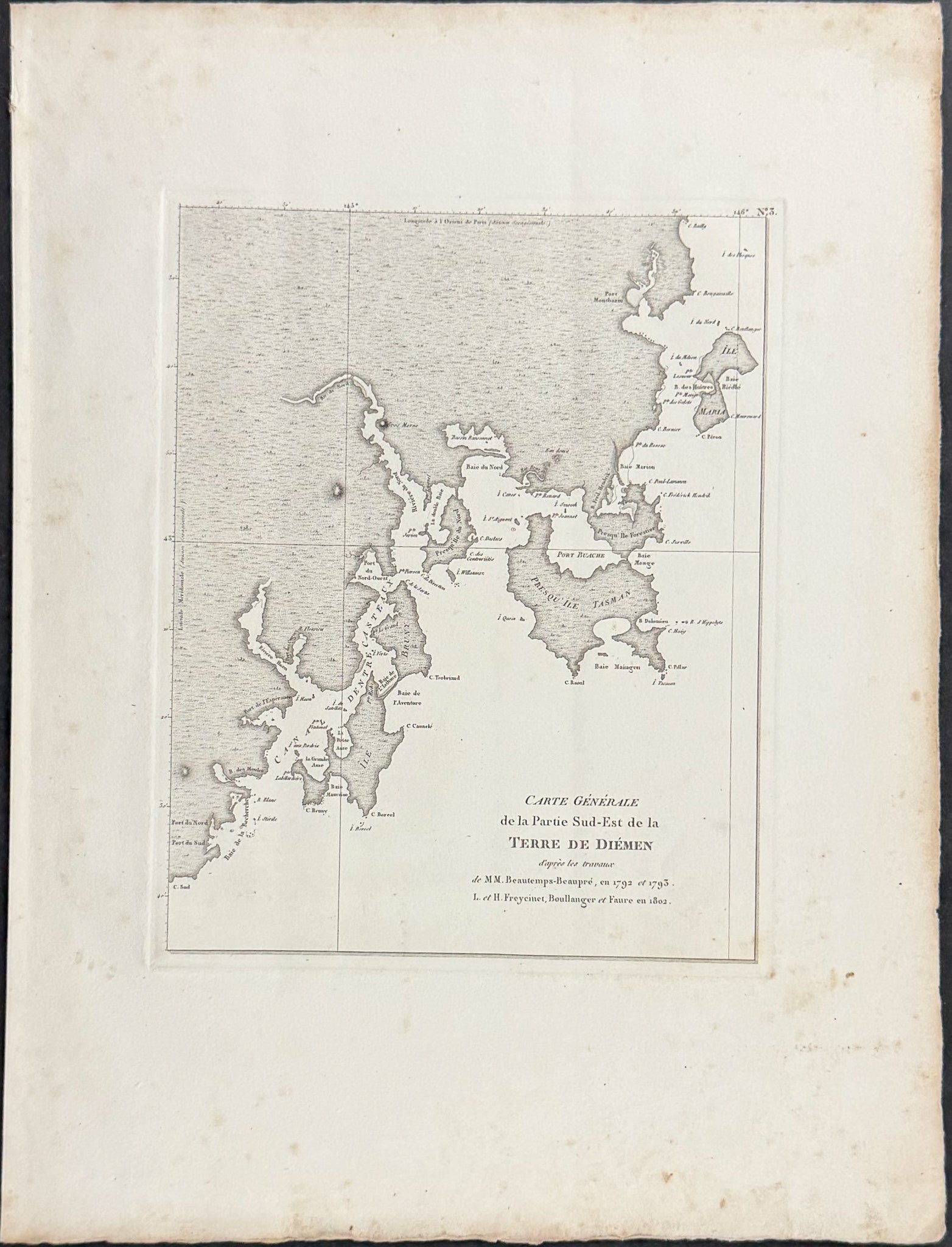 Map of the Southeast of Van Diemen's Land [Australia, New Holland]