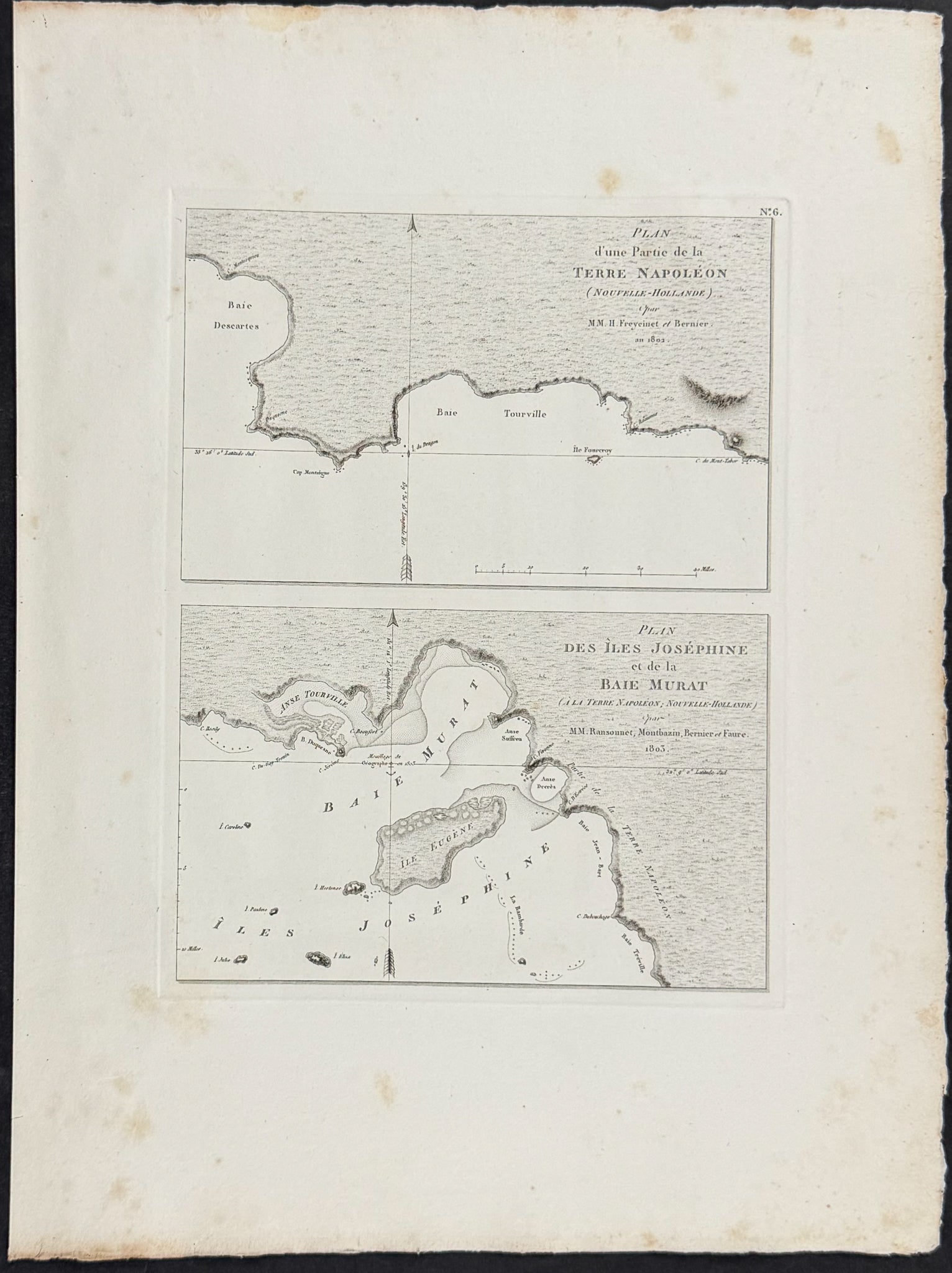 Maps of Australian Coastlines (Adelaide, Iles Josephine) [Australia, New Holland]