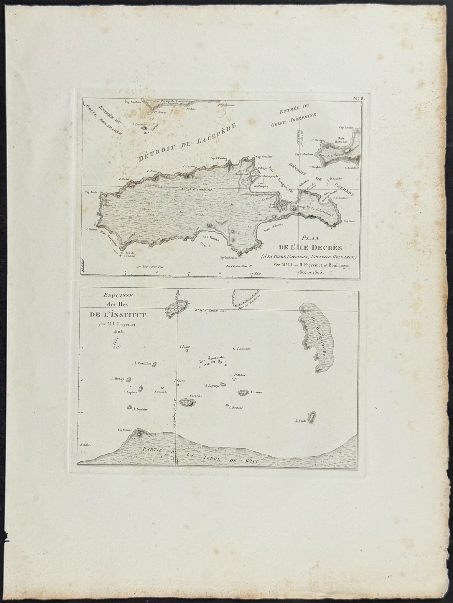 Maps of Institute Islands & Lacepede Strait, Ile Decres [Australia, New Holland]