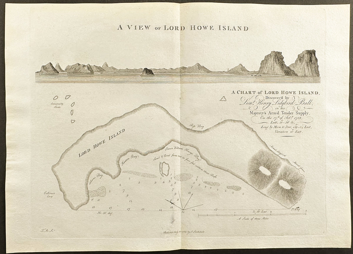 Map and View of Lord Howe Island