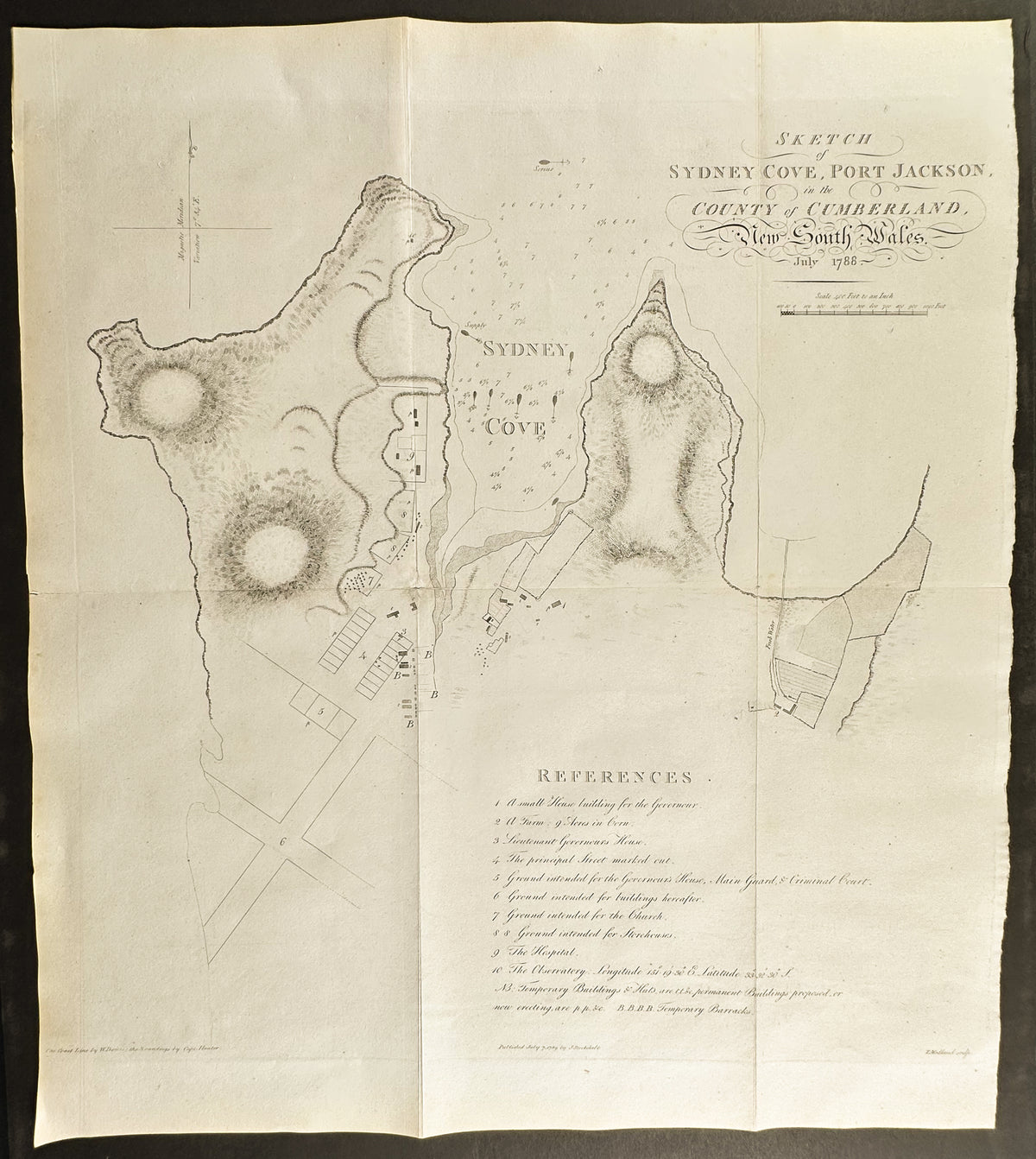 Sketch of Sydney Cove, Port Jackson in the County of Cumberland, New South Wales, July 1788