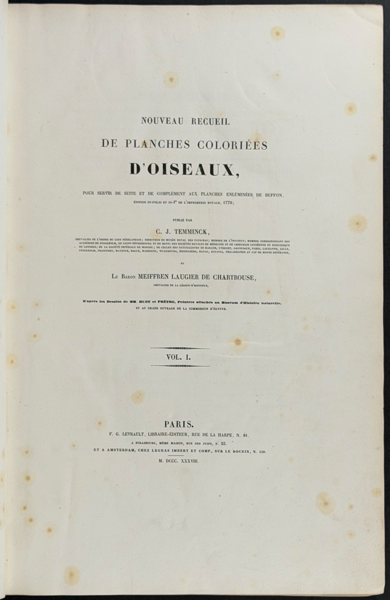Nouveau recueil de planches coloriees d'oiseaux (New Collection of Colored Plates of Birds)