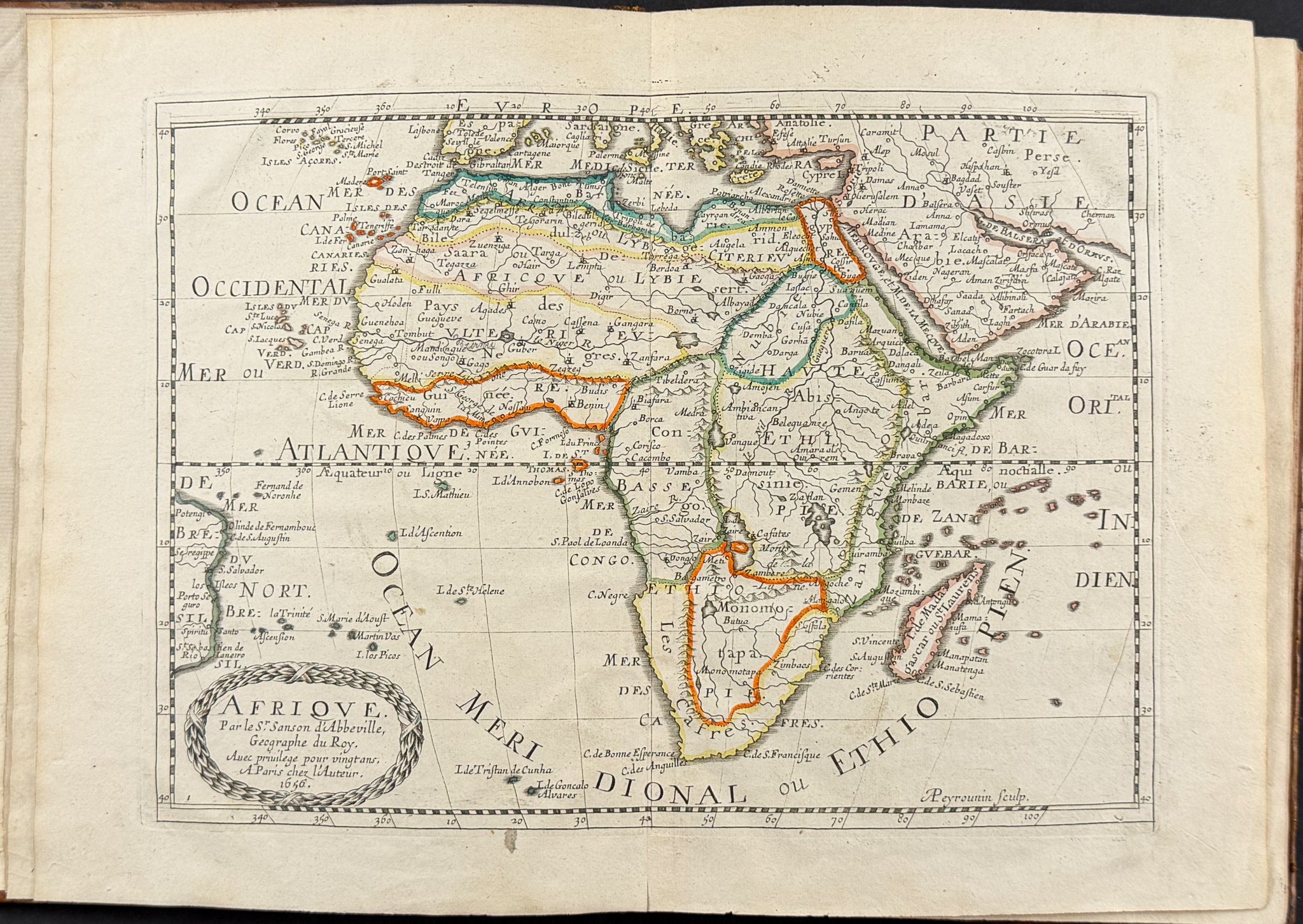 Sanson's Africa - Volume with 18 Engraved Maps