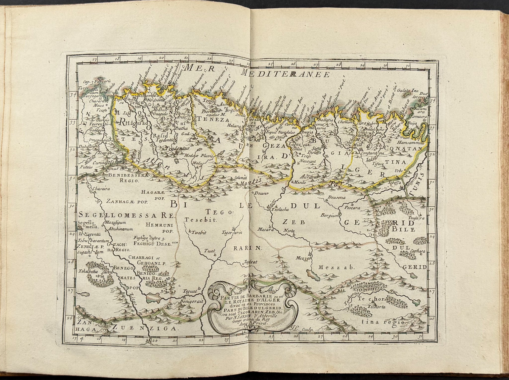 Sanson's Africa - Volume with 18 Engraved Maps