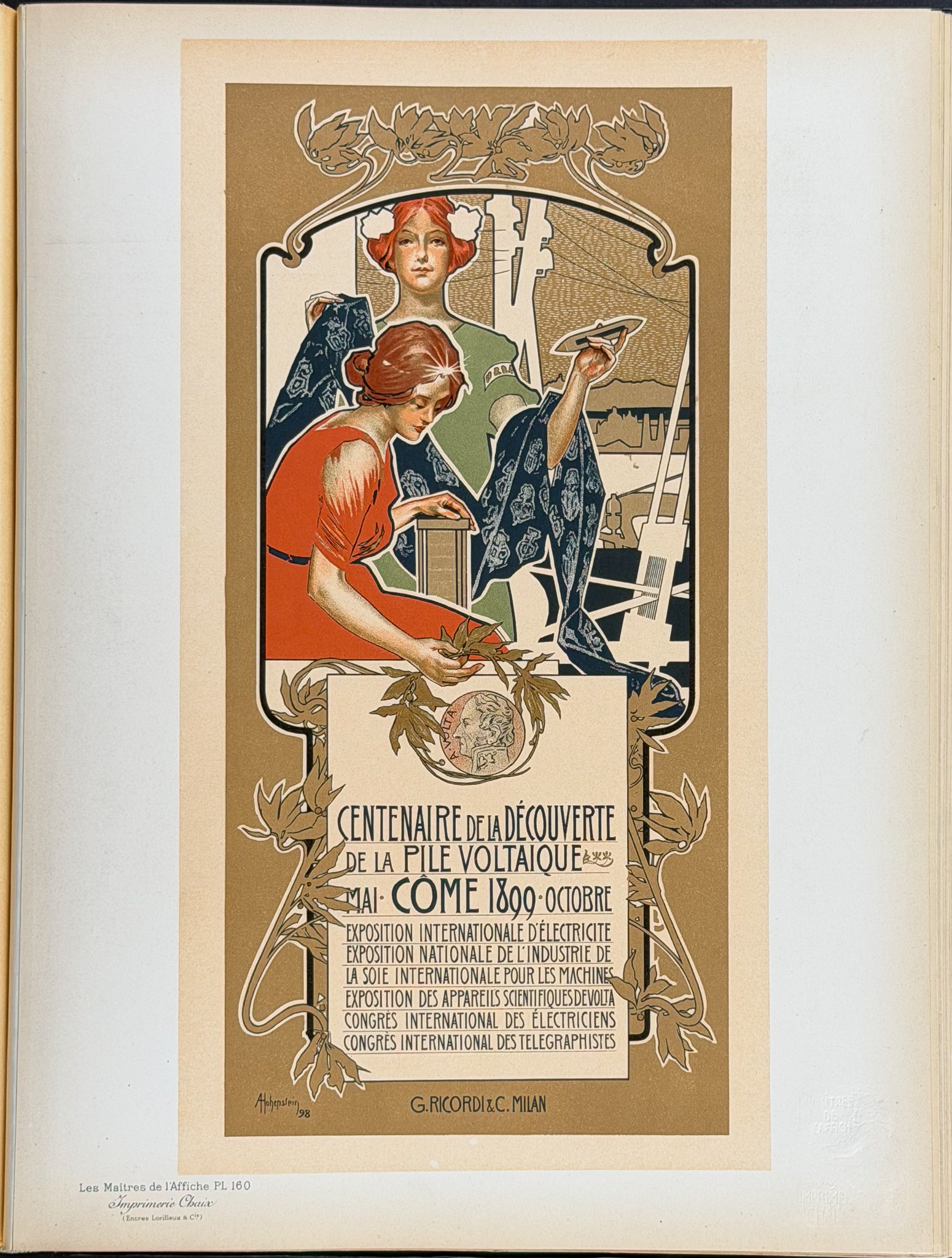 Cheret's Les Maitres de l'Affiche - 5 Volumes with 256 Lithographed Posters