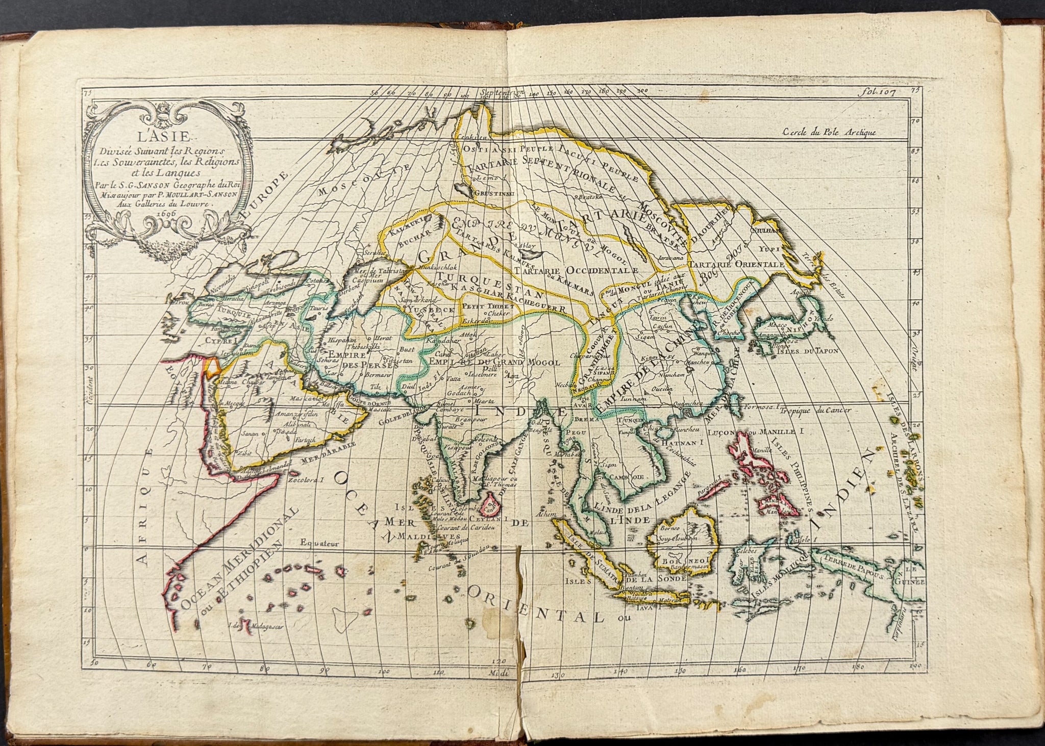 Sanson's Asia - Volume with 17 Engraved Maps