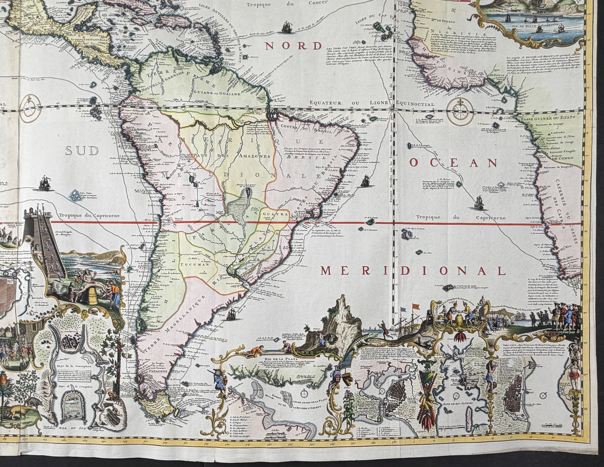 Chatelain - Large Map of the Pacific & the Americas [Carte tres curieuse de la Mer du Sud …]