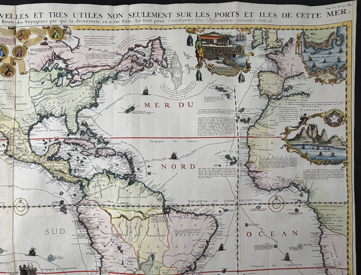Chatelain - Large Map of the Pacific & the Americas [Carte tres curieuse de la Mer du Sud …]