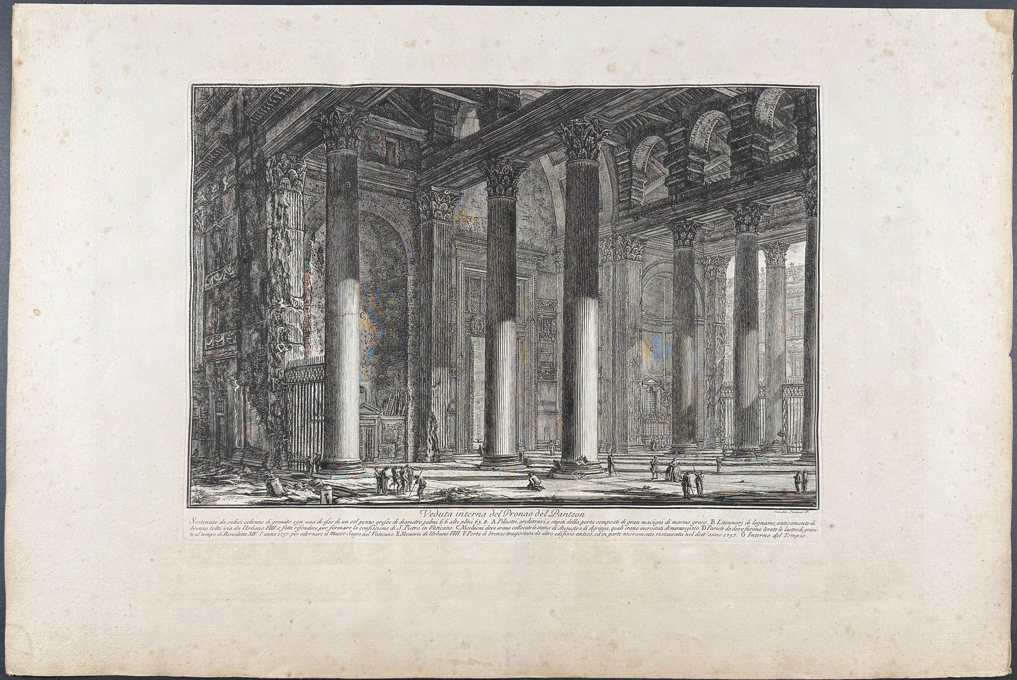 Pantheon – Interior view of the pronaos (porch) of the Pantheon [Veduta interna del Pronao del Panteon]