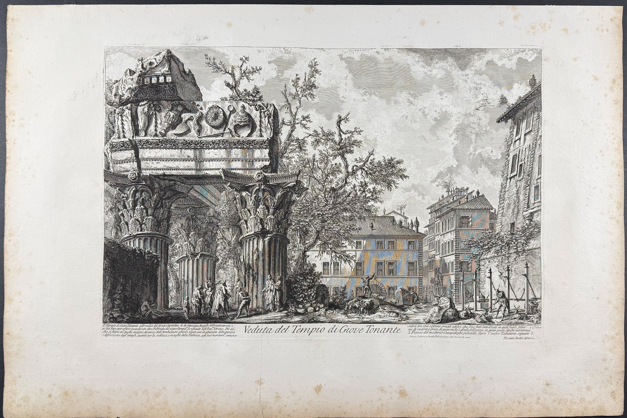 View of the Temple of Jupiter Tonans (the Thunderer) [Veduta del Tempio di Giove Tonante]