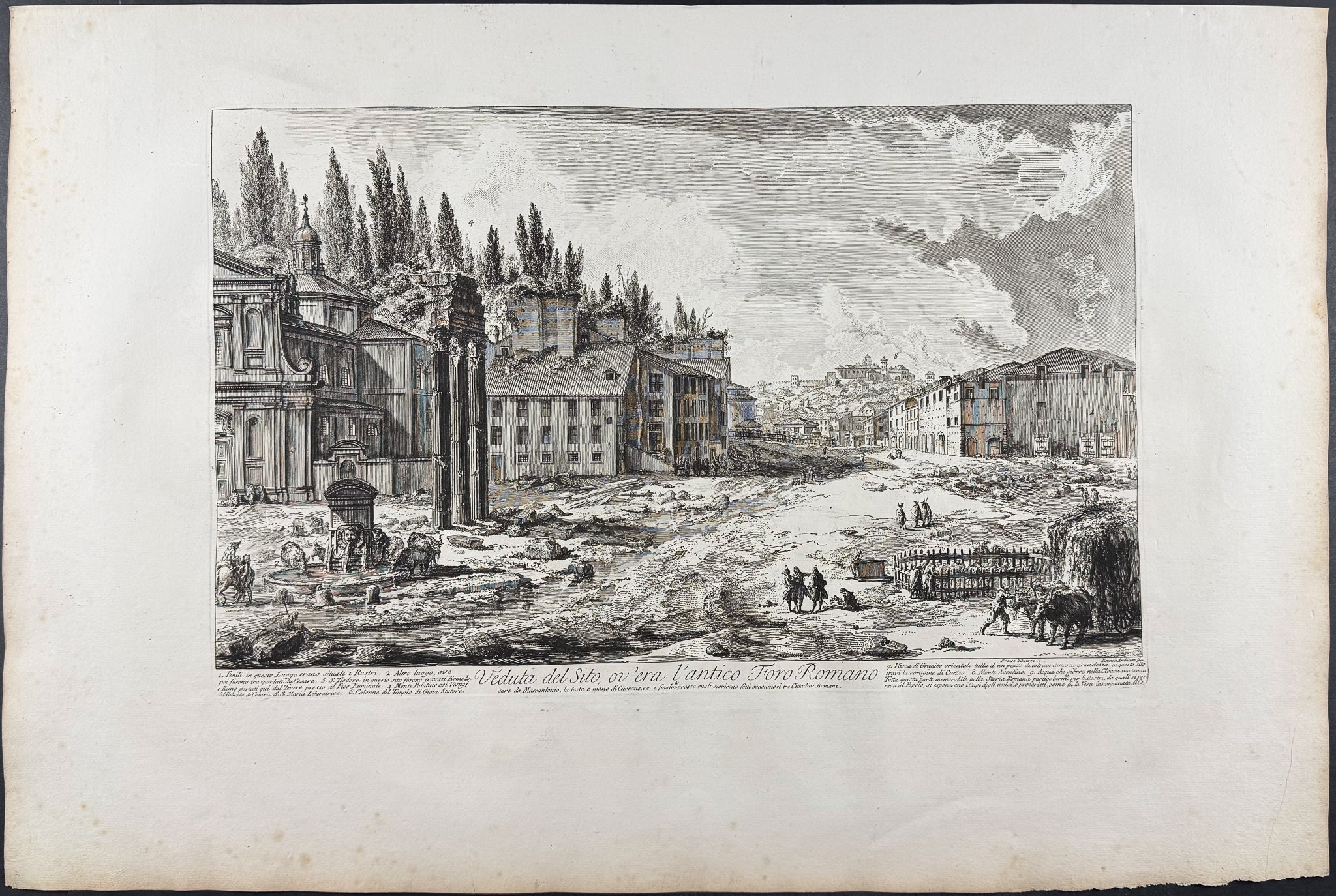 View of the site where the ancient Roman Forum stood [Veduta del Sito, ov'era l'antico Foro Romano]