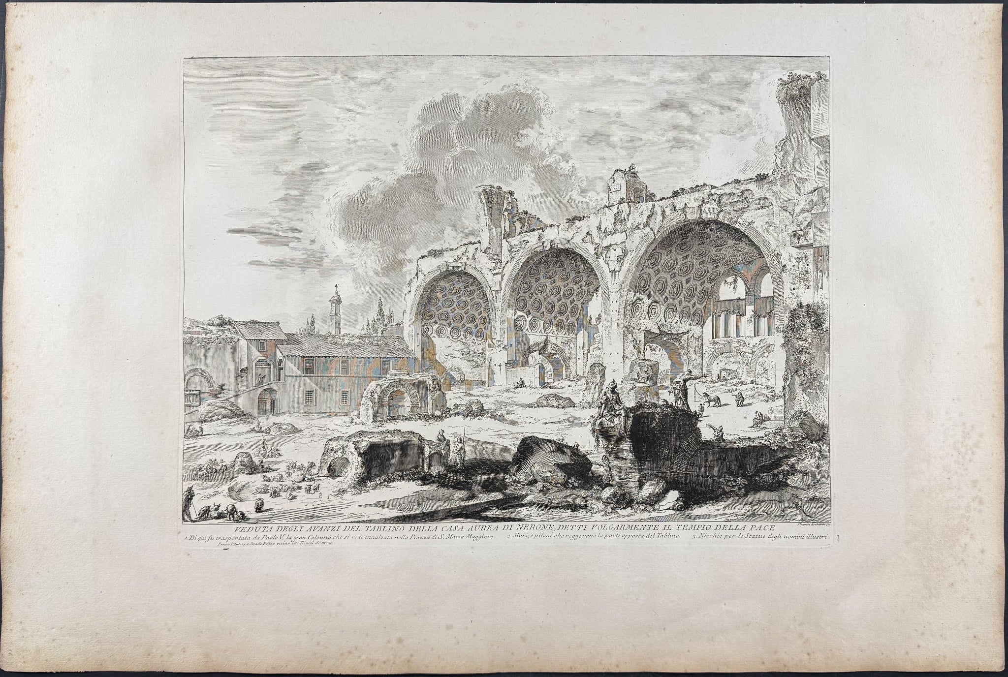 View of the remains of the tablinum of Nero’s Golden House, commonly called the Temple of Peace [Veduta degli Avanzi del Tablino della Casa Aurea di Nerone, detti Volgarmente il Tempio della Pace]
