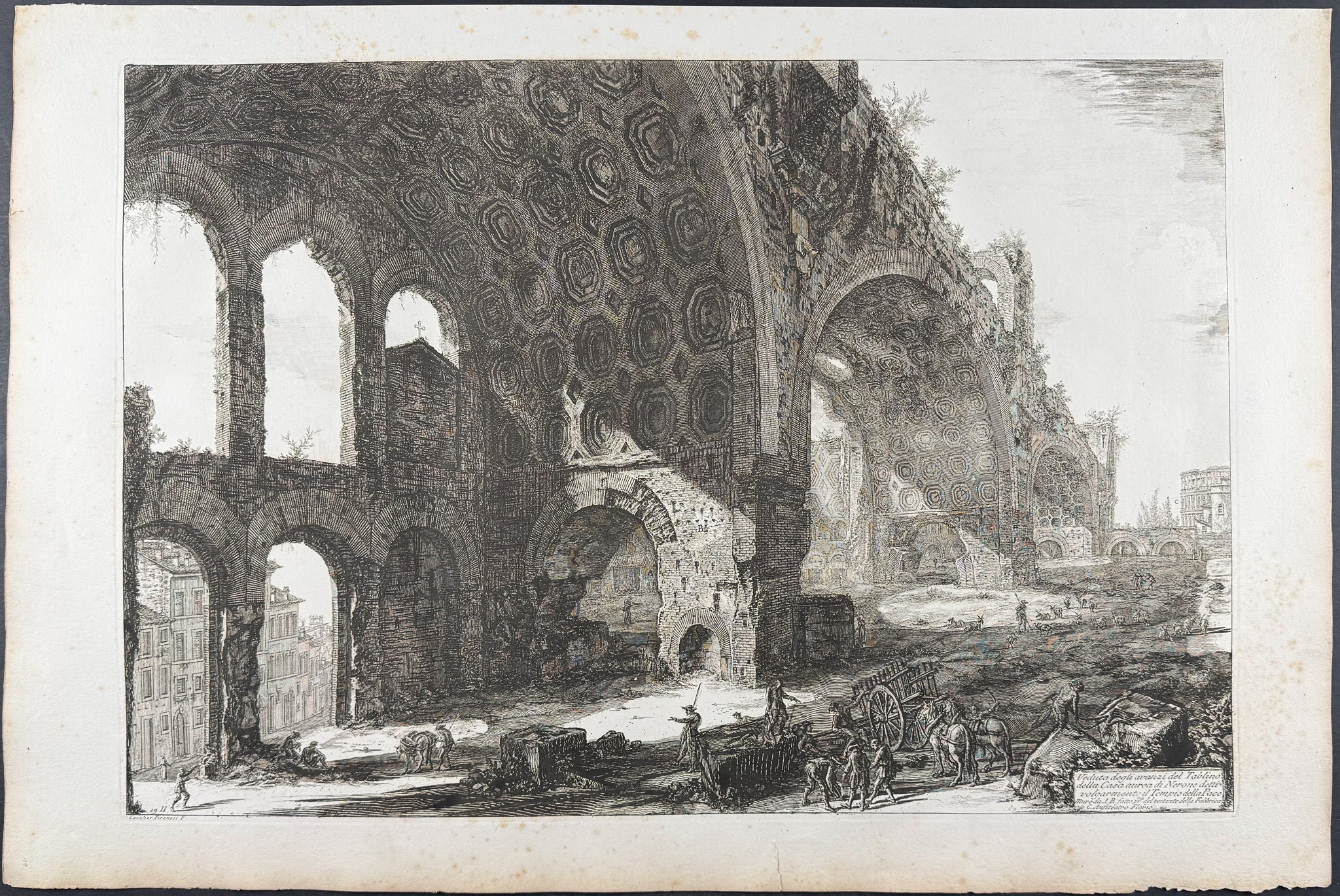 View of the remains of the tablinum of Nero’s Golden House, also called the Temple of Peace [Veduta degli avanzi del Tablino della Casa aurea di Nerone etti volgarmente il Tempio della Pace]