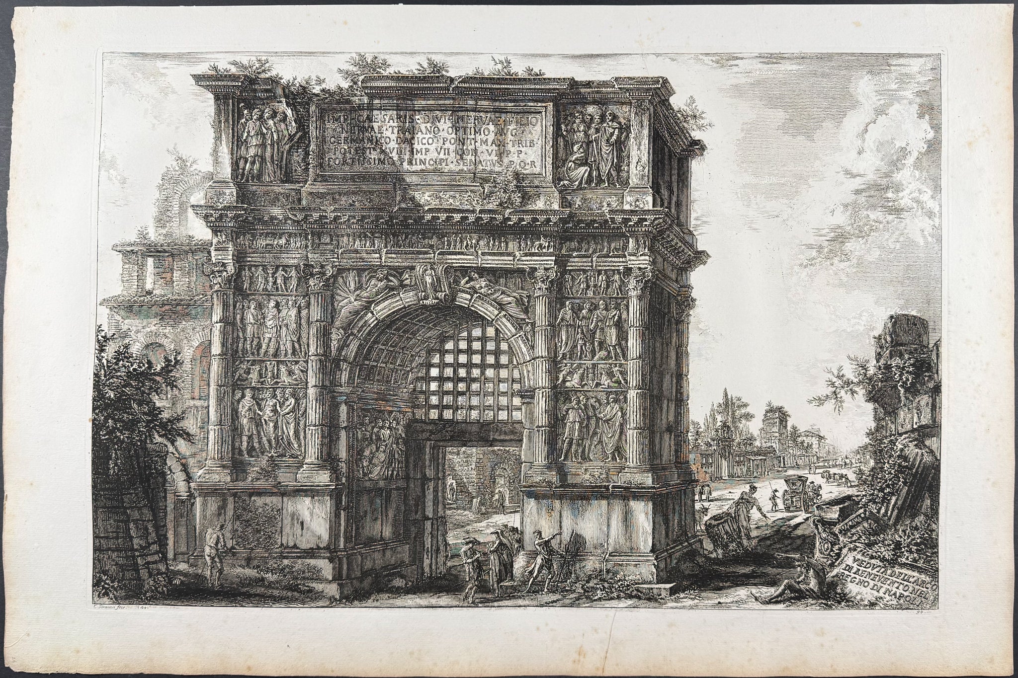 View of the Arch of Benevento in the Kingdom of Naples [Veduta dell'arco di Benevento nel Regno di Napoli]
