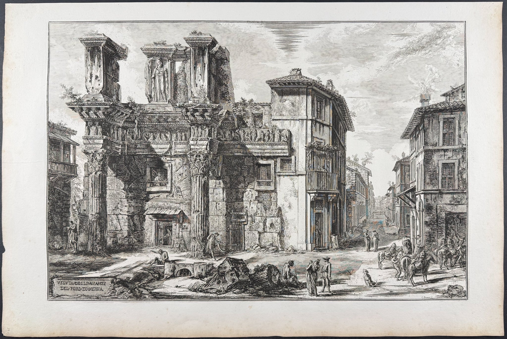 View of the remains of the Forum of Nerva [Veduta degli Avanzi del foro di Nerva]