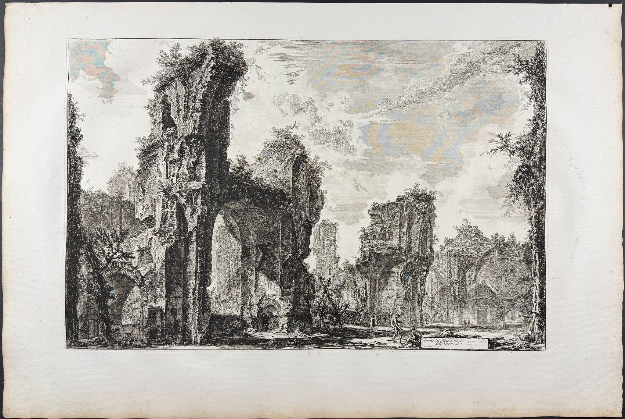 Ruins of the frigidarium (great hall) of the Antonine Baths [Rovine del Sisto, o sia della gran sala delle terme Antoniniane]