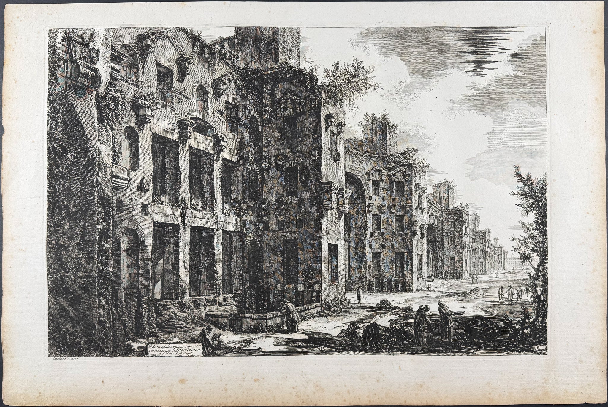 View of the upper remains of the Baths of Diocletian at Santa Maria degli Angeli [Veduta delglii avanzi superiori delle Terme di Diocleziano a S. Maria degli Angeli]